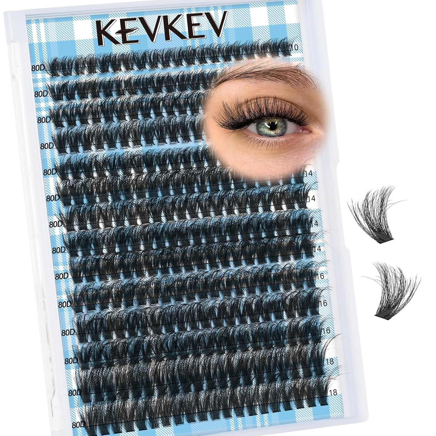 Lash Extension Kit - 280 Pcs Individual Lashes with Bond & Seal | 40D/50D, 9-16mm Clusters