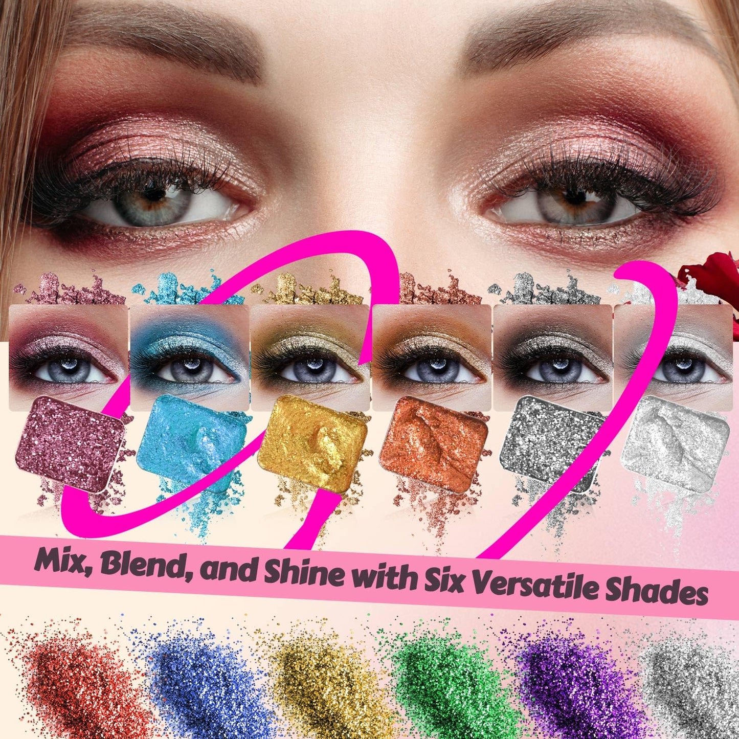 Gdblsm Eyeshadow Making Kit- 18 Colors Professional Eyeshadow Palette, Make Your Own Eyeshadow with Mirror Shimmer Matte Glitter Pigment Pressed Eye Shadow Makeup Pallet Kit Gift for Girl Women