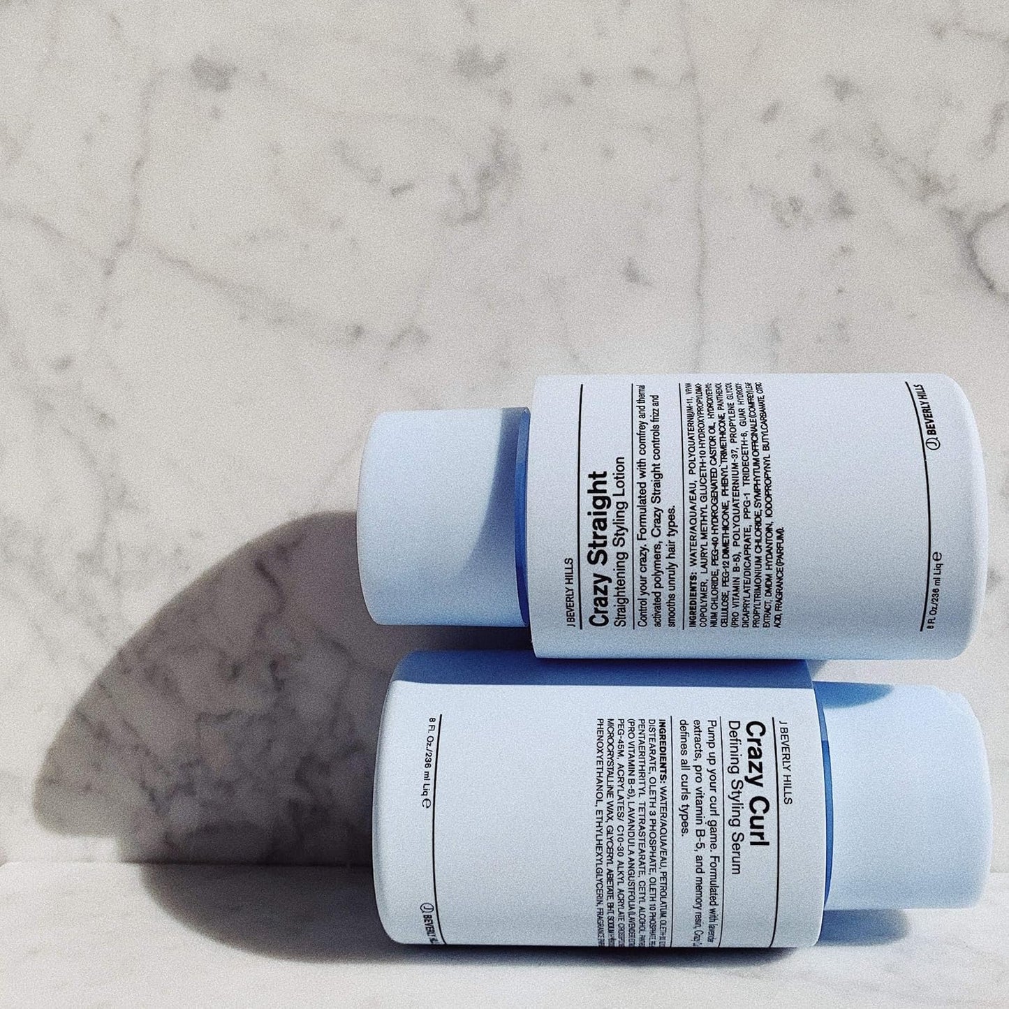 J Beverly Hills Blue Crazy Straight Styling Lotion - Frizz Control with Vitamin B5, 8 Oz