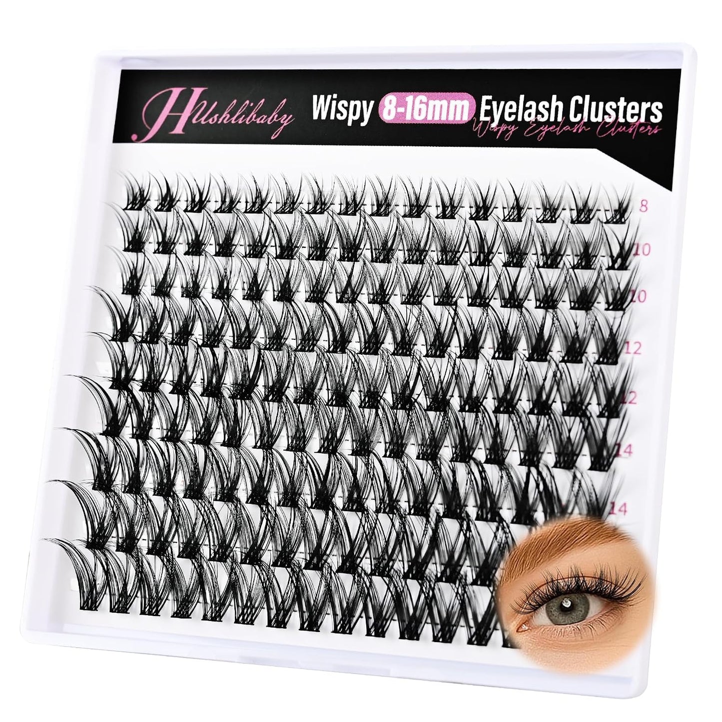 Lash Clusters - 100D & 200D Mega Thick Wispy Volume Lashes | 12-22mm, 280 Pcs Plant Fiber DIY Eyelash Extensions