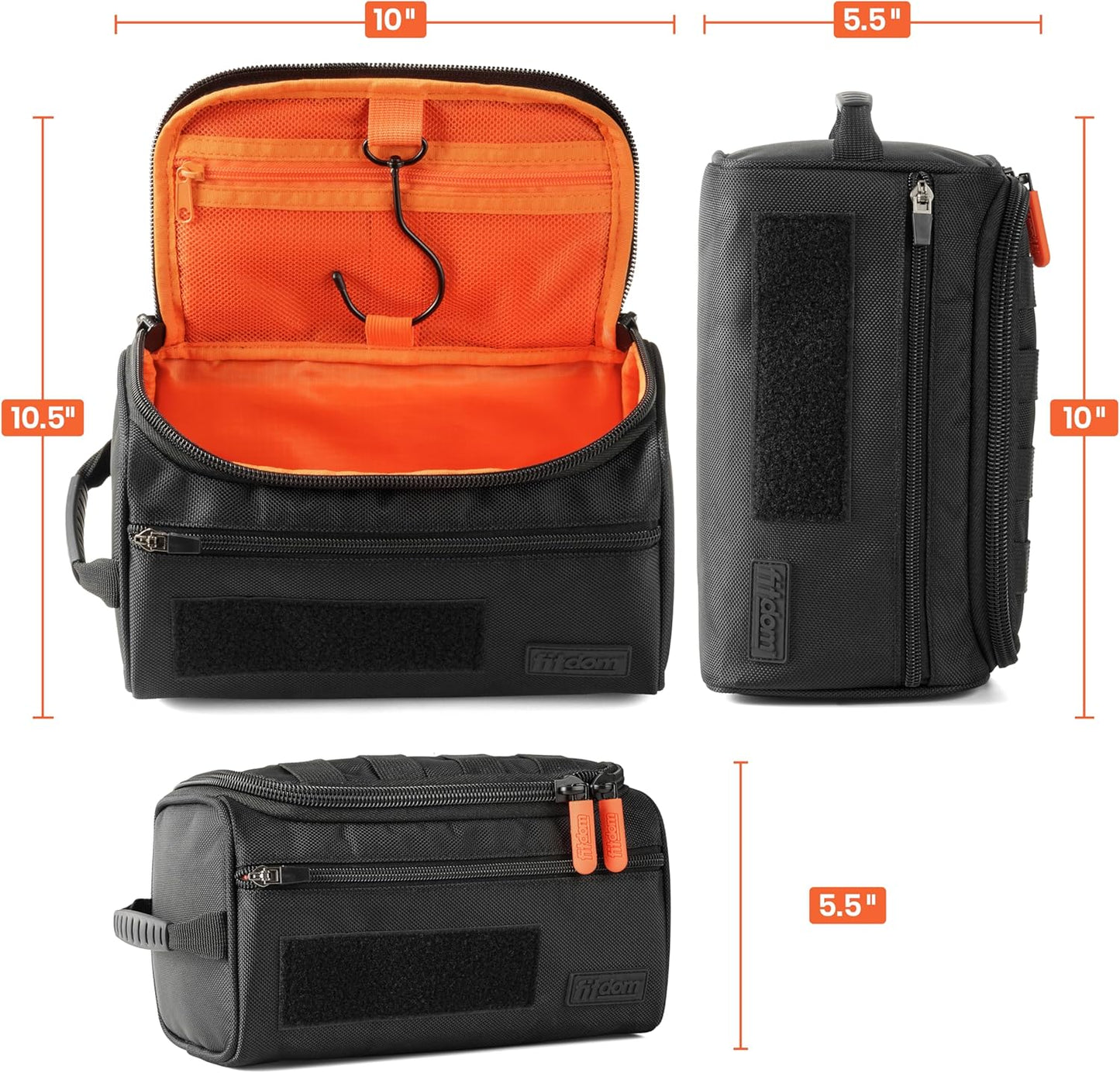 Hanging Toiletry Bag - Tactical Dopp Kit for Men | Travel Organizer for Cosmetics & Grooming Essentials