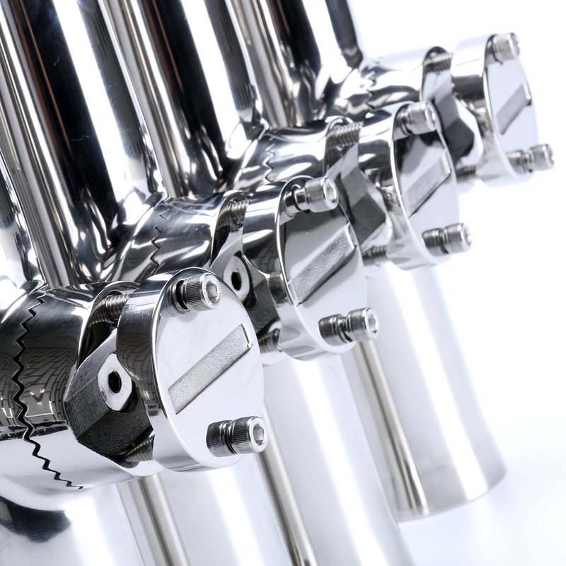 Amarine Made Boat 4pcs Fishing Rod Holder, Stainless Rail Mount Clamp on Rod Holder, Adjustable Fishing Pole Holder for Rails 7/8" to 1"
