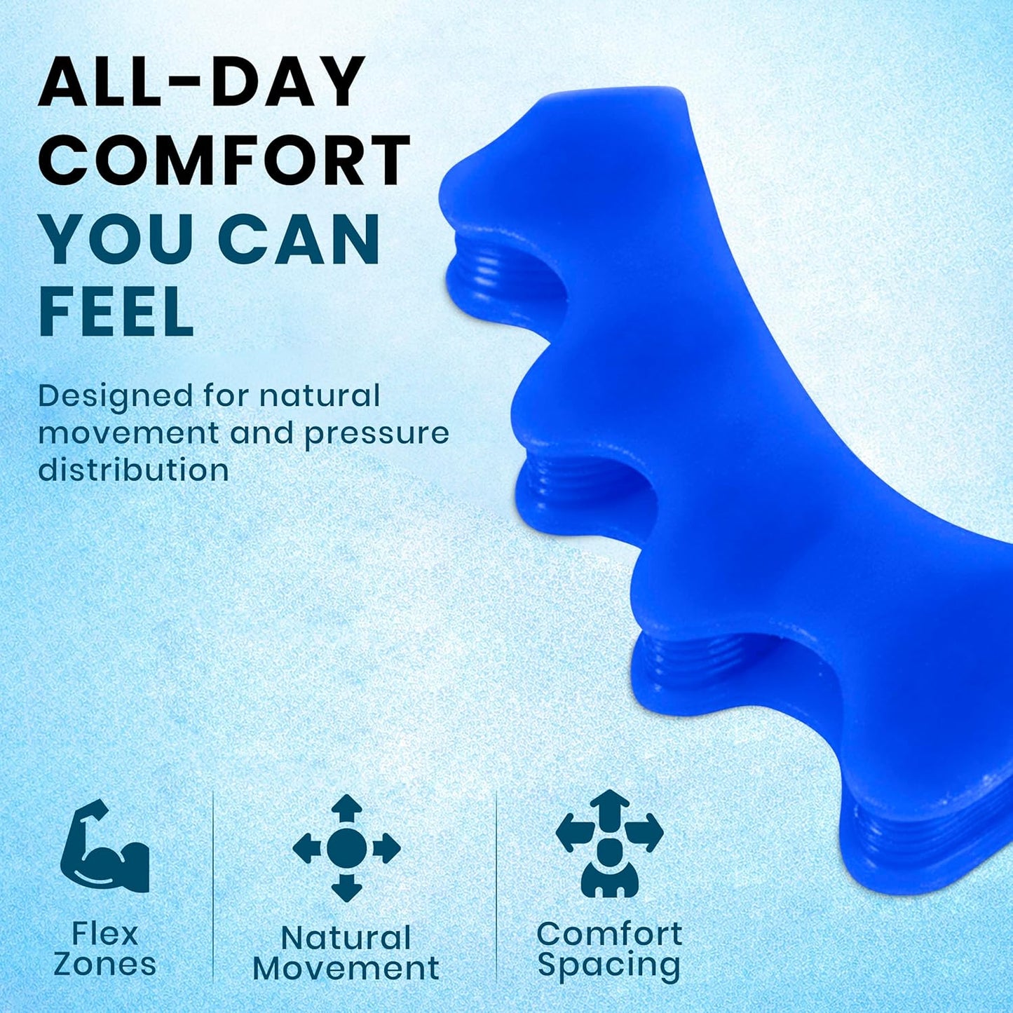Toe Separators - Soft Gel Spacers for Foot Alignment & Comfort | Small/Medium Size