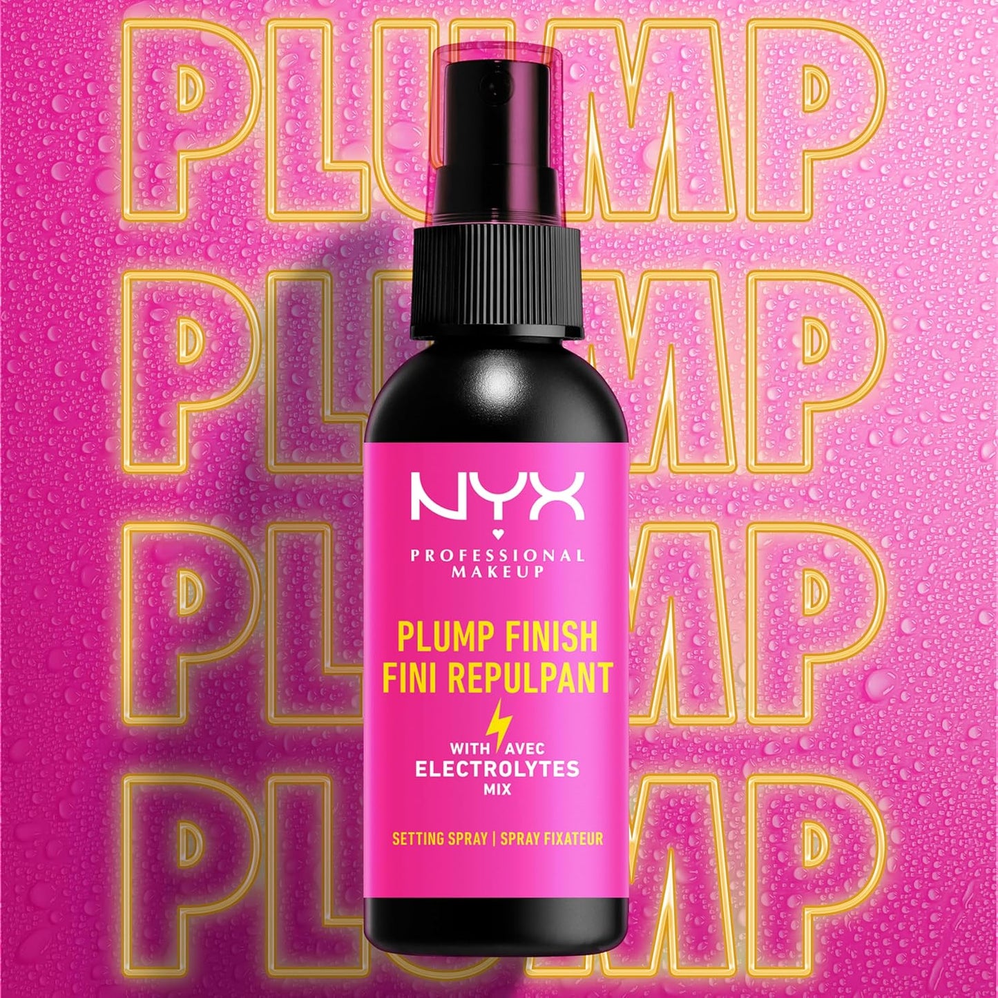 NYX Makeup Setting Spray - Long-Lasting Plump Finish Face Mist with Vitamins & Electrolytes | Vegan Formula