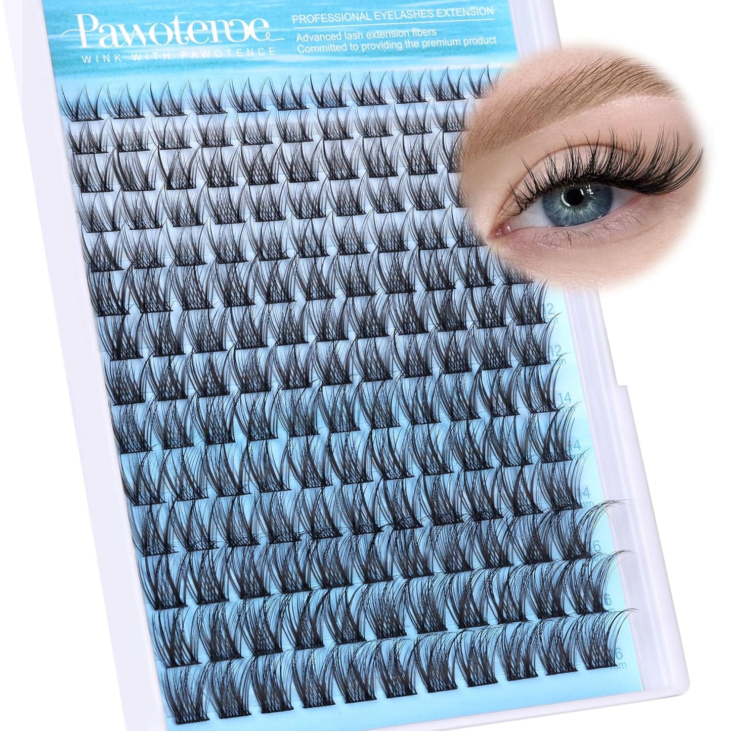 Manga Lash Clusters - 10-18mm Individual Eyelash Extensions | 144pcs Anime False Lashes for DIY Application