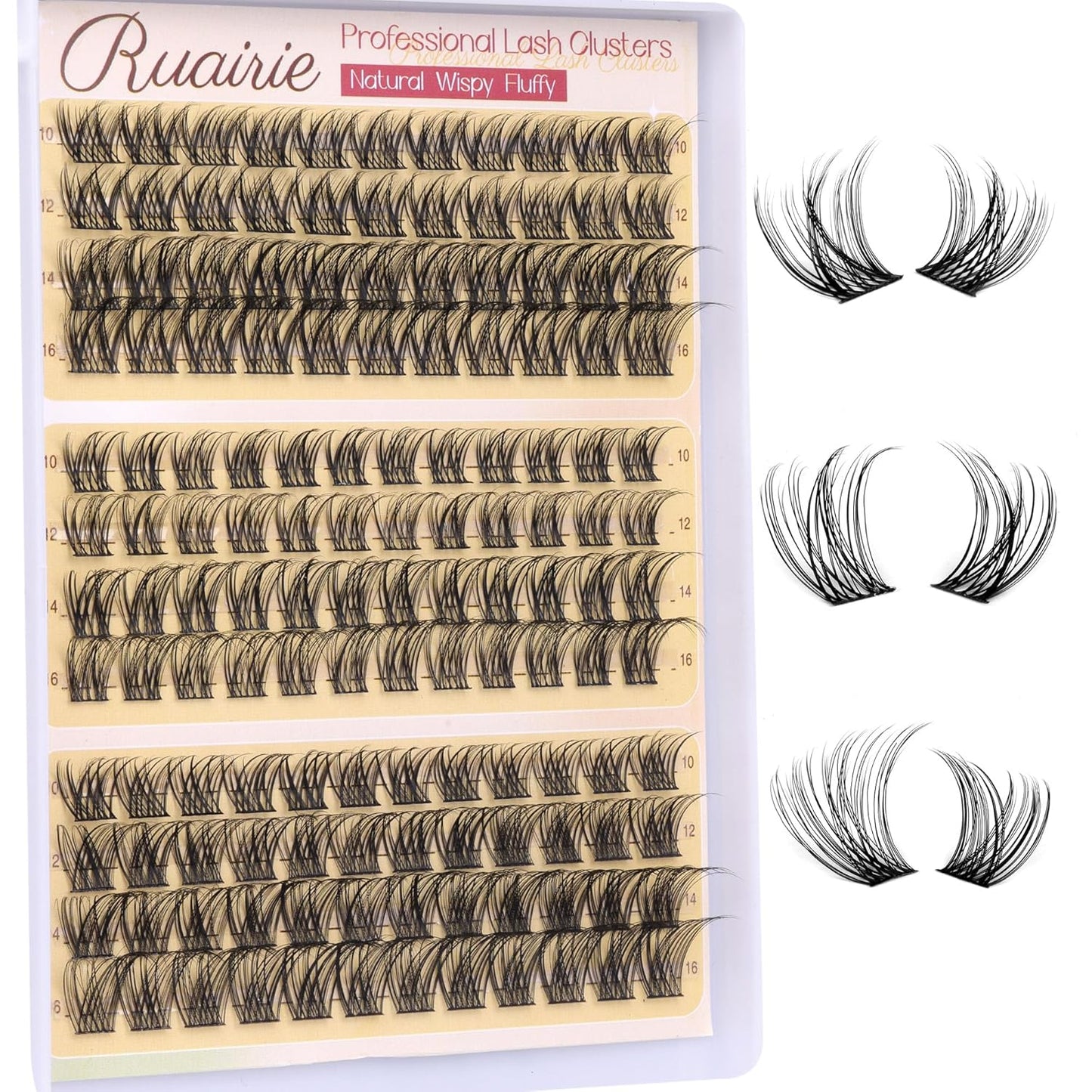 Manga Lash Clusters - Natural Wispy Eyelash Extensions | C-Curl 8-14mm, 180pcs DIY Kit