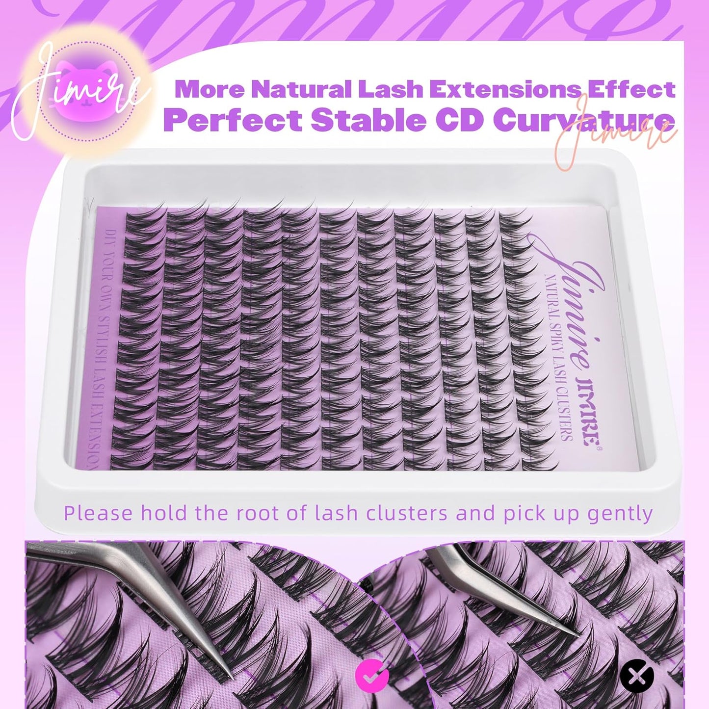 Manga Eyelash Clusters - Natural C Curly 10-14MM Wispy Individual Lashes | 110Pcs DIY Extensions