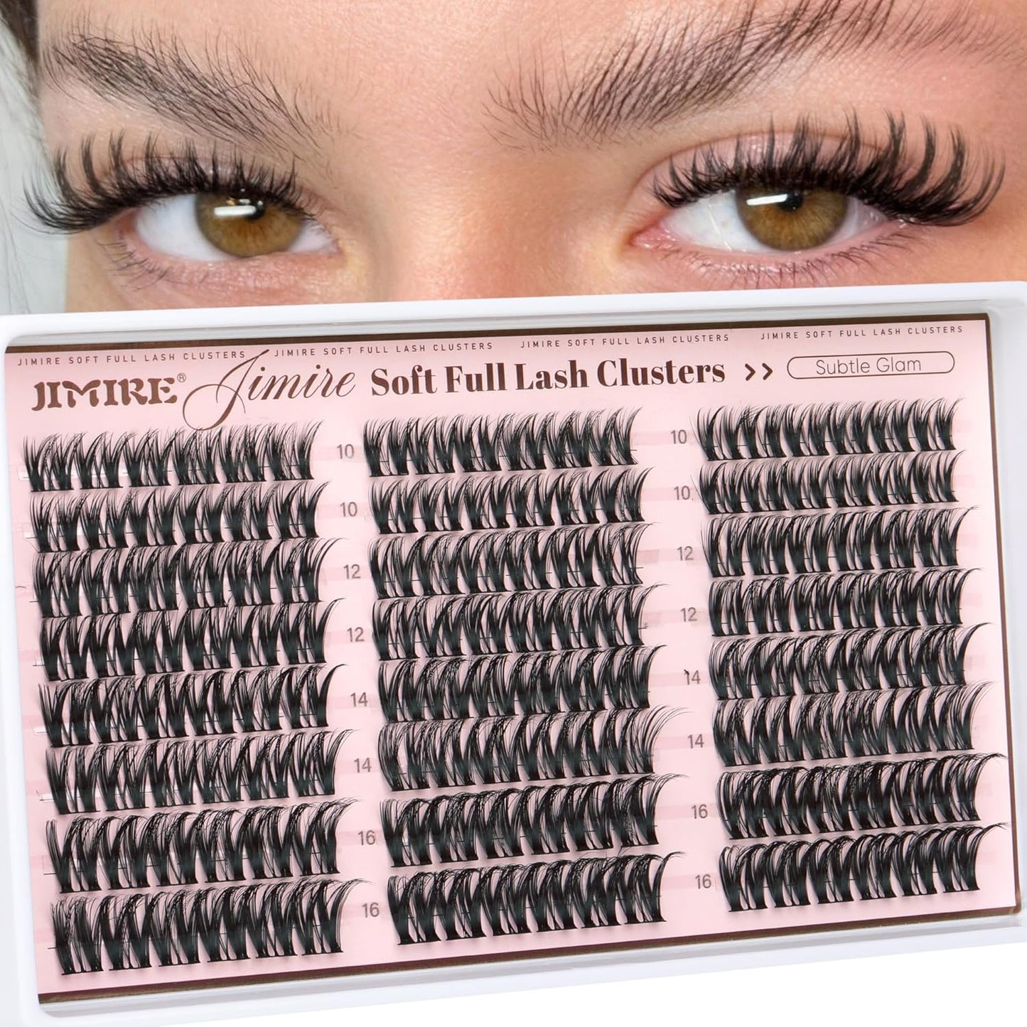 Brown Lash Clusters - Wispy Spider Lashes for Natural Look | 10-16MM DD Curl Eyelash Extensions