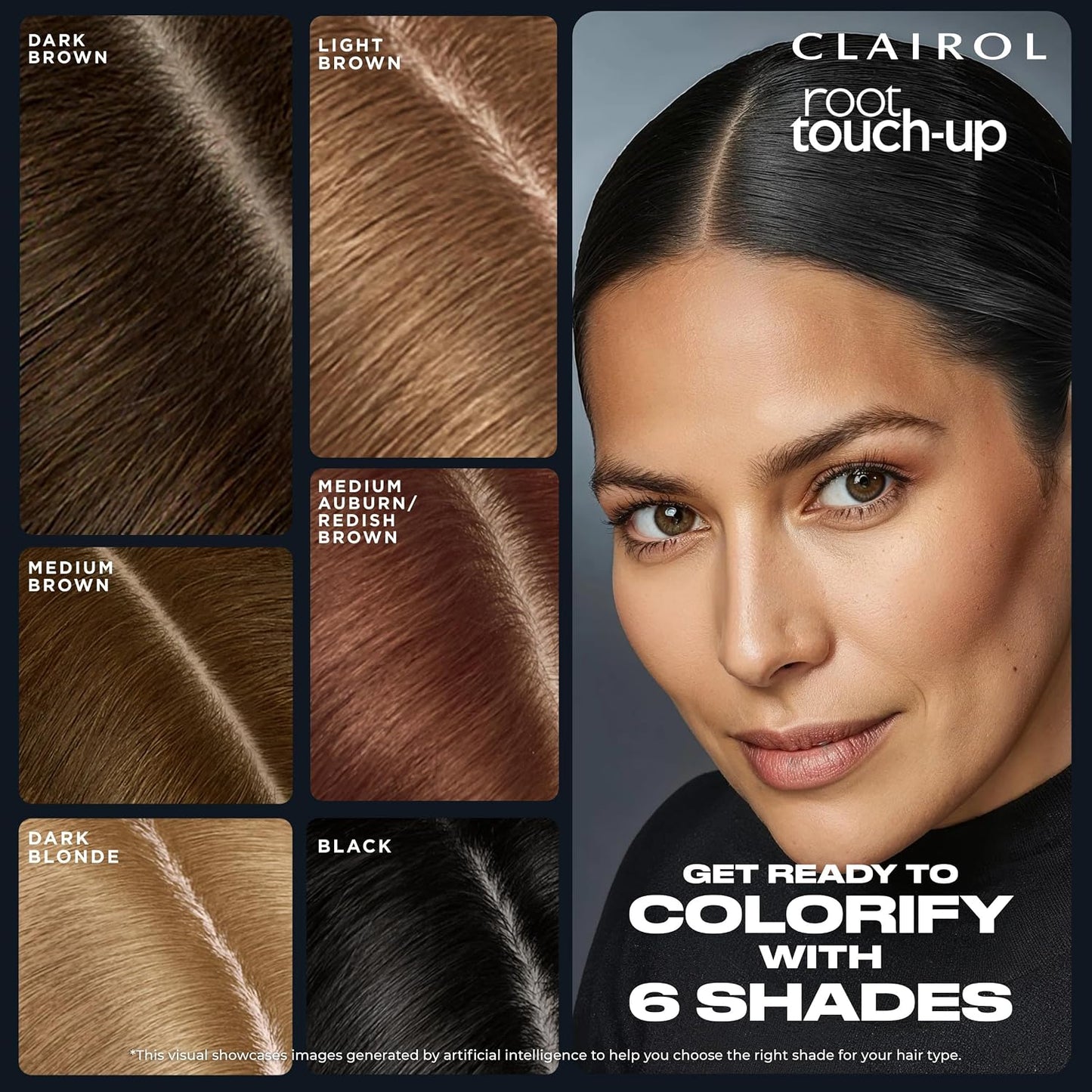 Clairol Root Touch-Up Hair Color Gel - Semi-Permanent Black | Blends Gray Hair | 2 oz