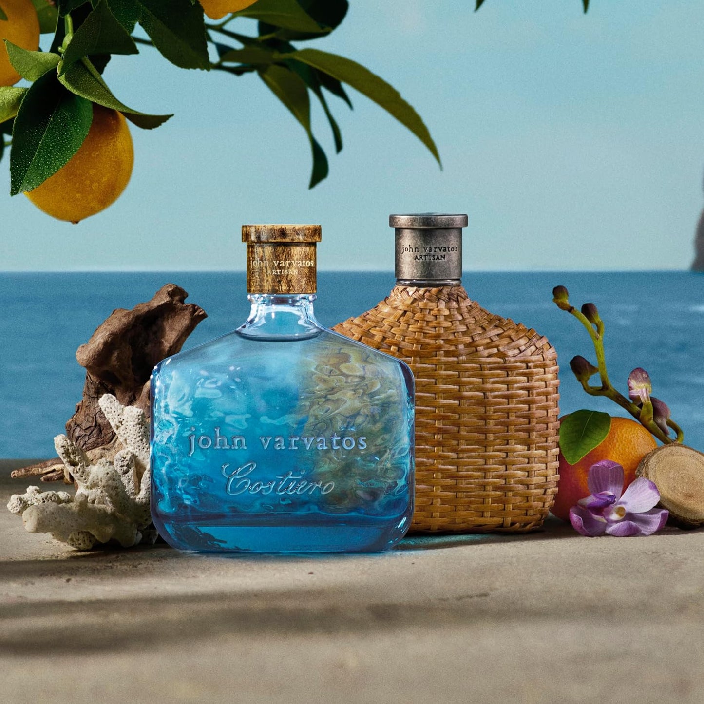 John Varvatos Artisan Costiero Eau de Parfum Spray - Travel-Sized Men's Cologne | Aquatic Citrus Scent with Yuzu, Lemon & Patchouli
