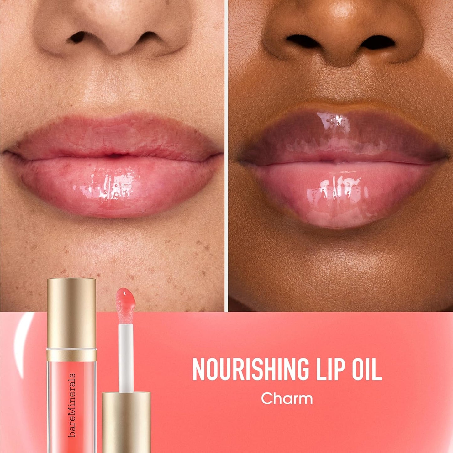 bareMinerals Nourishing Lip Oil - Ultra-Hydrating, Non-Sticky Formula with 9 Botanical Oils | High-Shine, Clean & Vegan