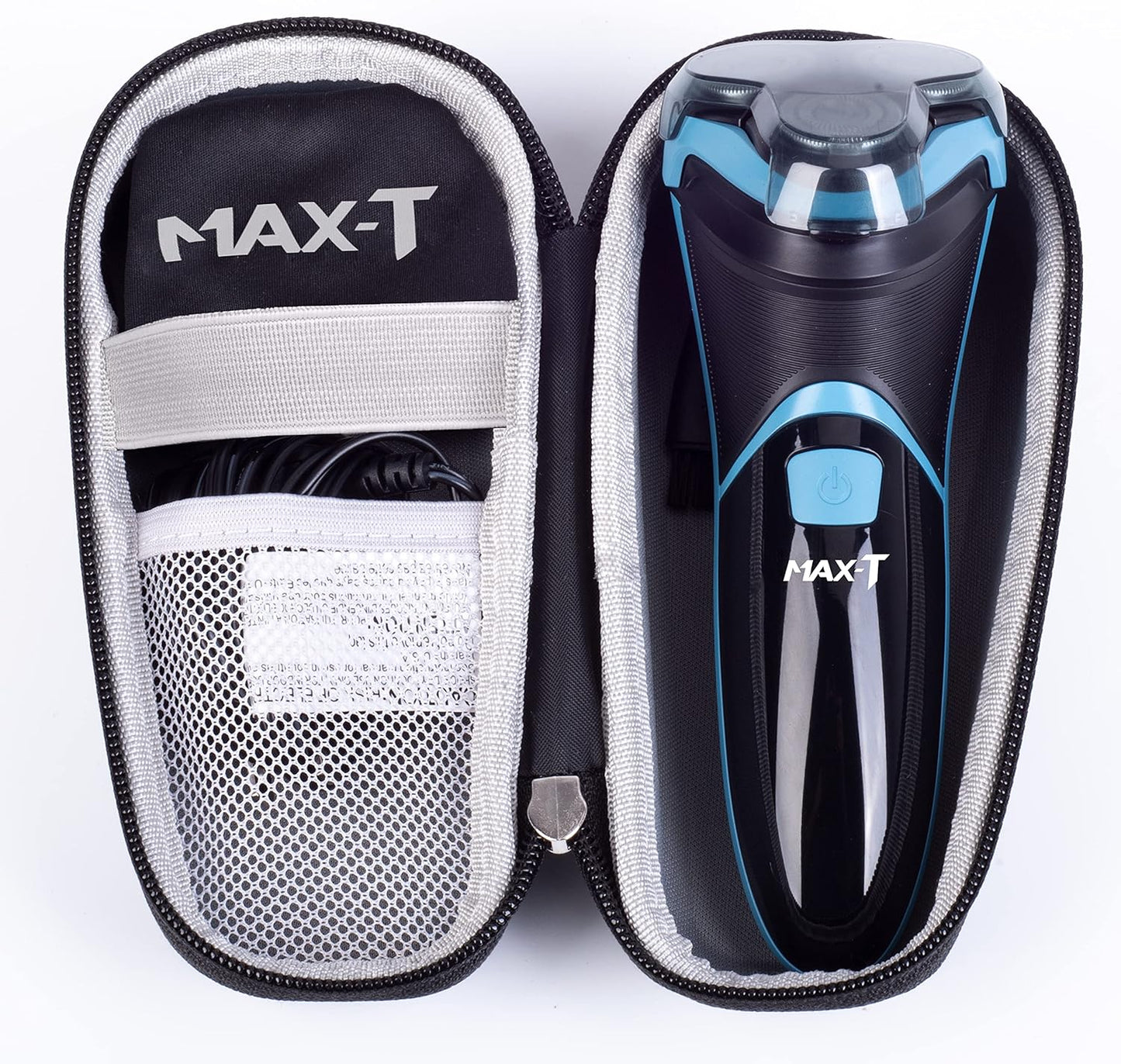 MAX-T Electric Shaver for Men - Cordless Waterproof Razor with Pop-Up Trimmer | Wet & Dry Use, Travel Case Included