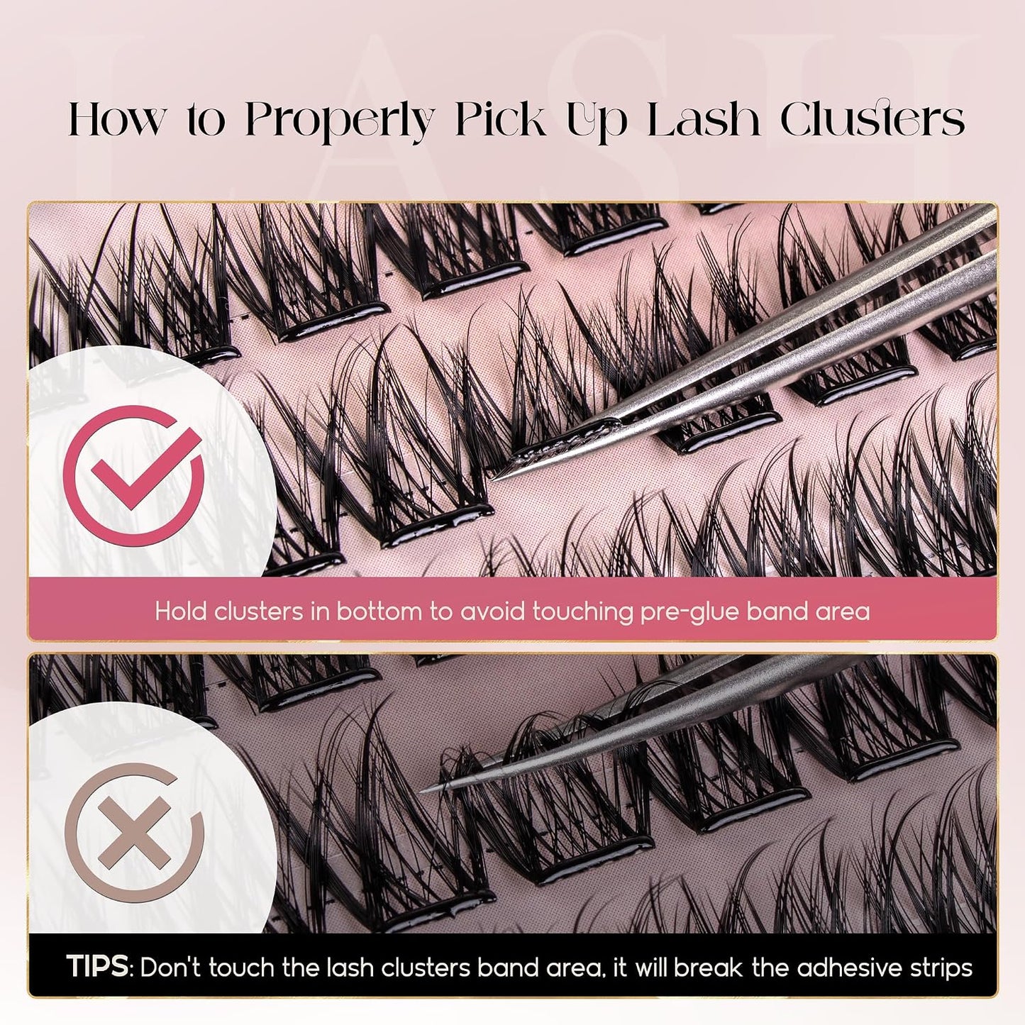 Self-Adhesive Eyelash Clusters - D Curl 10-16MM | Natural Look, Reusable & Easy DIY Application