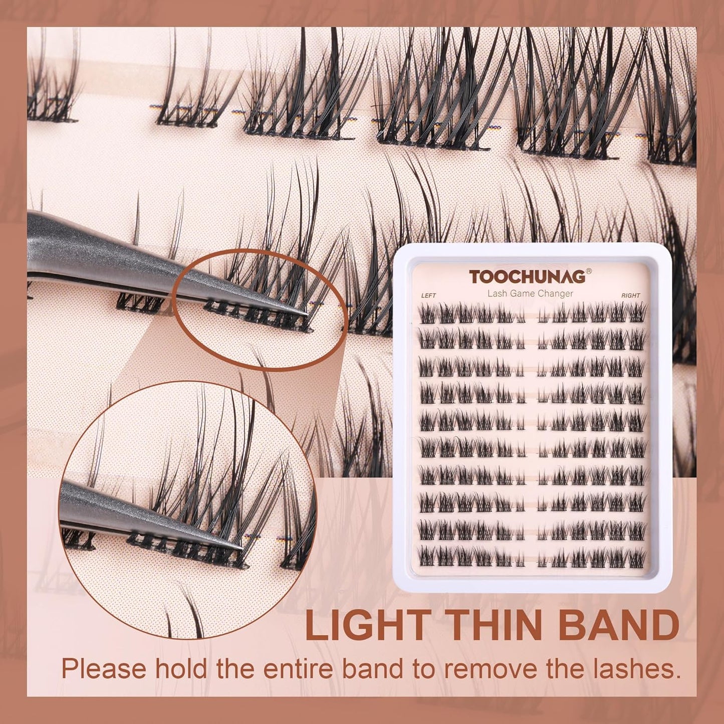 Wispy Lash Clusters - Natural 3D Eyelash Extensions for DIY Home Use | 7-15mm CD Curve