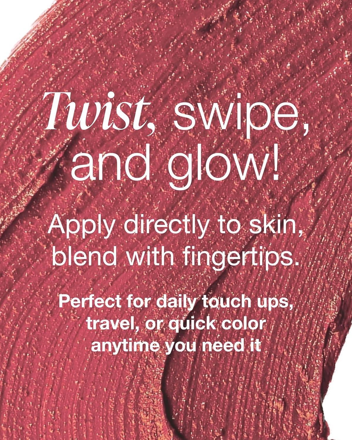 Mineral Fusion 3-in-1 Color Stick | Hydrating Tinted Cream Blush for Cheeks, Lips, and Eyes - Berry Glow