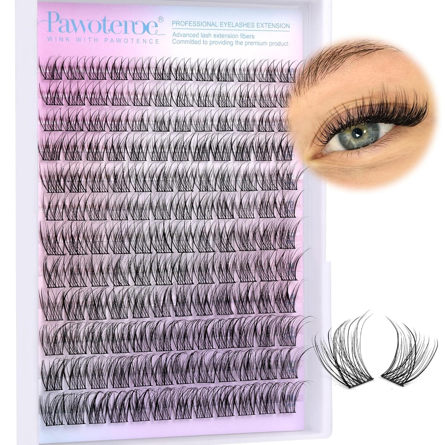 Manga Lash Clusters - 10-18mm Individual Eyelash Extensions | 144pcs Anime False Lashes for DIY Application