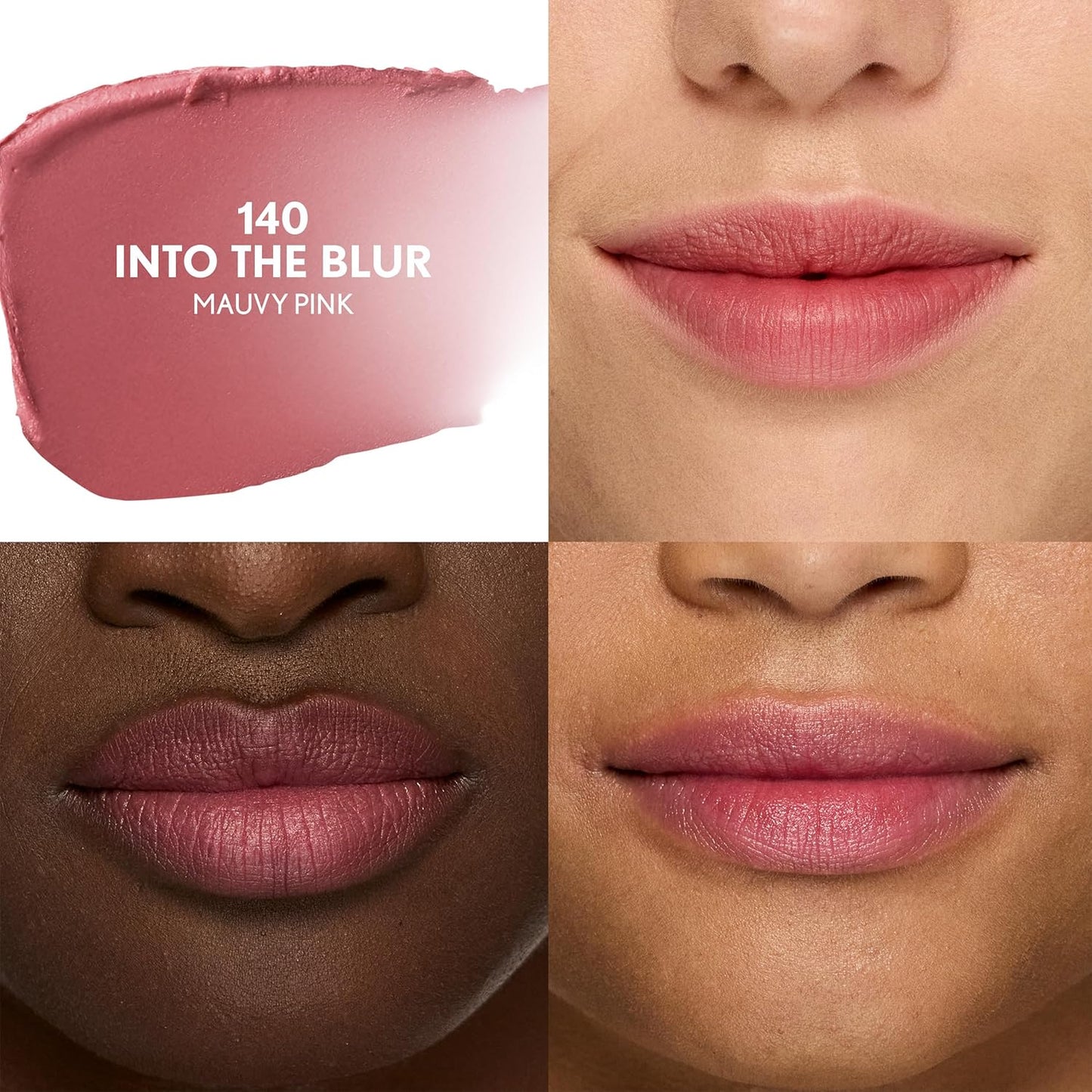 Clean Fresh Yummy Blur Lipstick - Blurring Matte Lip Color, Vegan Formula | 140 Into the Blur (Mauvy Pink)
