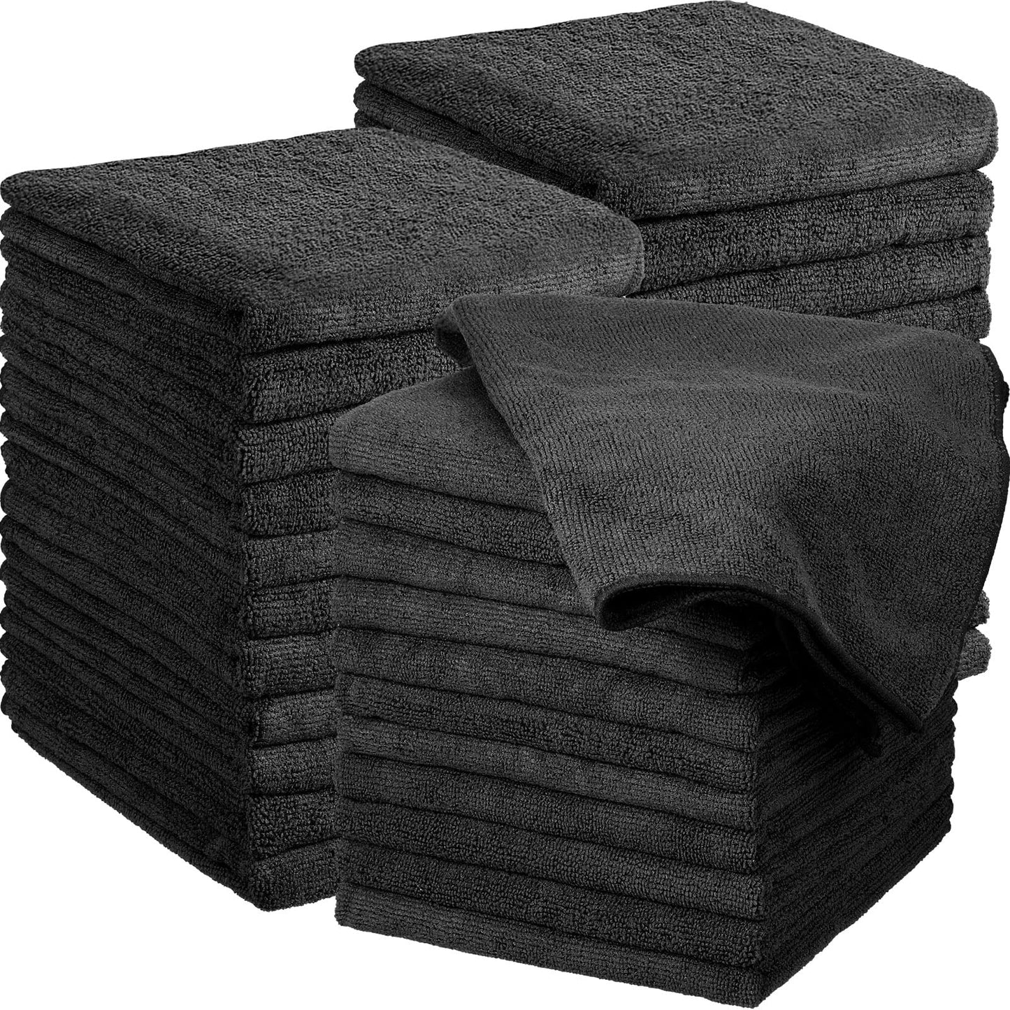 Shimeyao 26 Pcs Salon Bleach Proof Towels Highly Absorbent Hair Towels Hand Facial Cloths Bleach Resistant for Salon Barber Spa Beauty Bath Hair Stylist(Black,18 x 30 Inch,Classic)