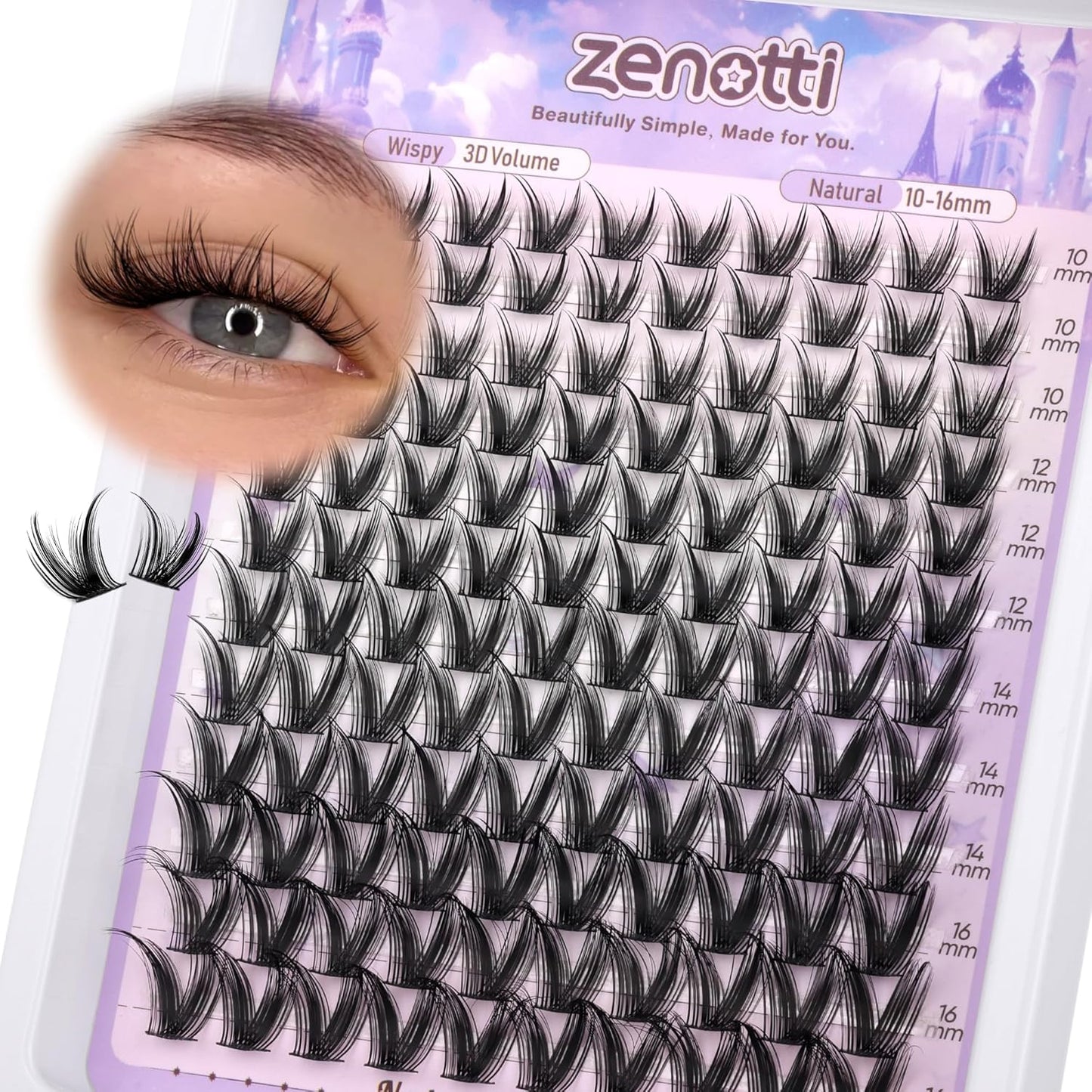 Manga Eyelash Clusters - Brown Wispy & Spiky Individual Lashes | DIY Anime Extensions 8-16MM
