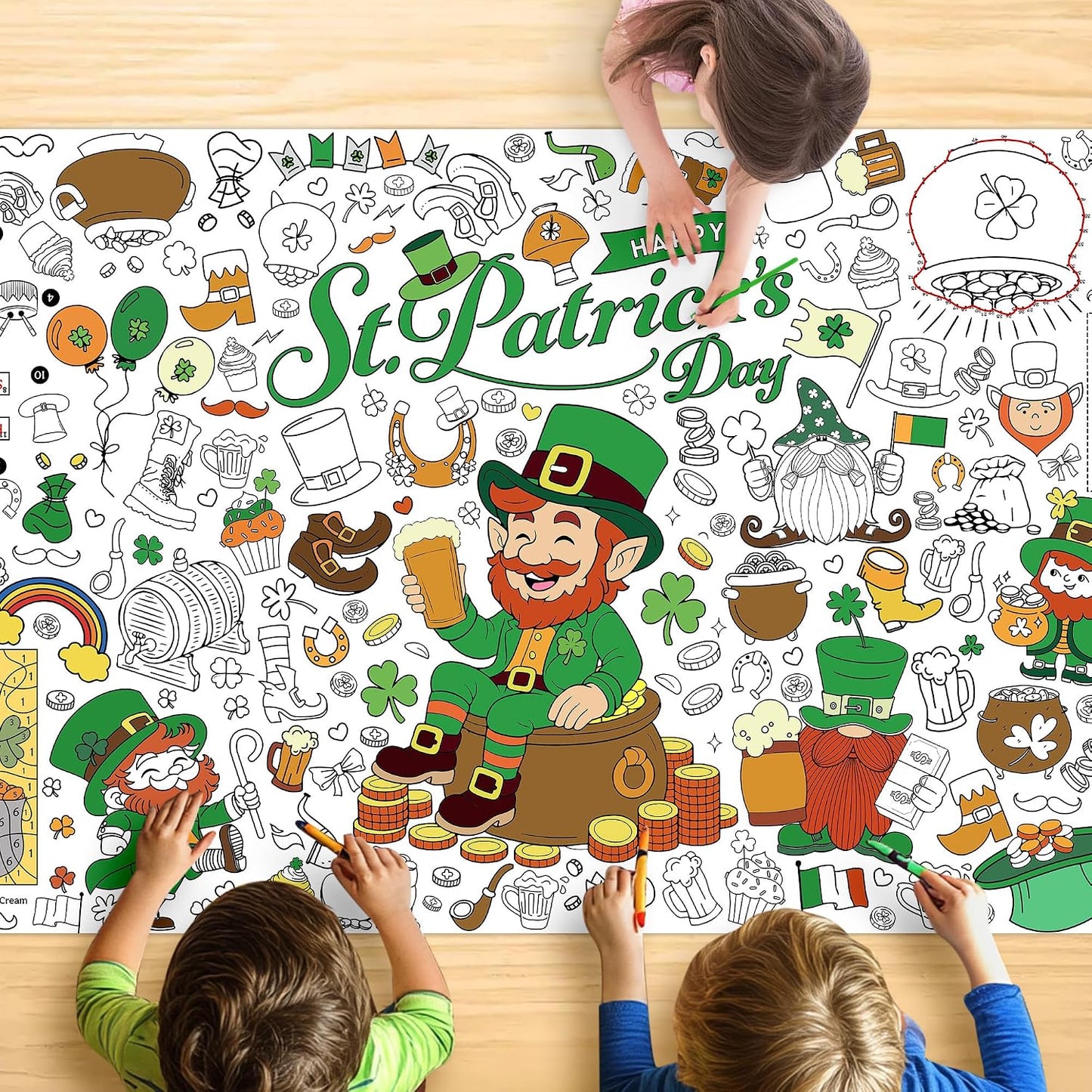Monster Truck Coloring Tablecloth - Large 30x72 Inch for Kids | Perfect for Birthday Parties & Classroom Fun