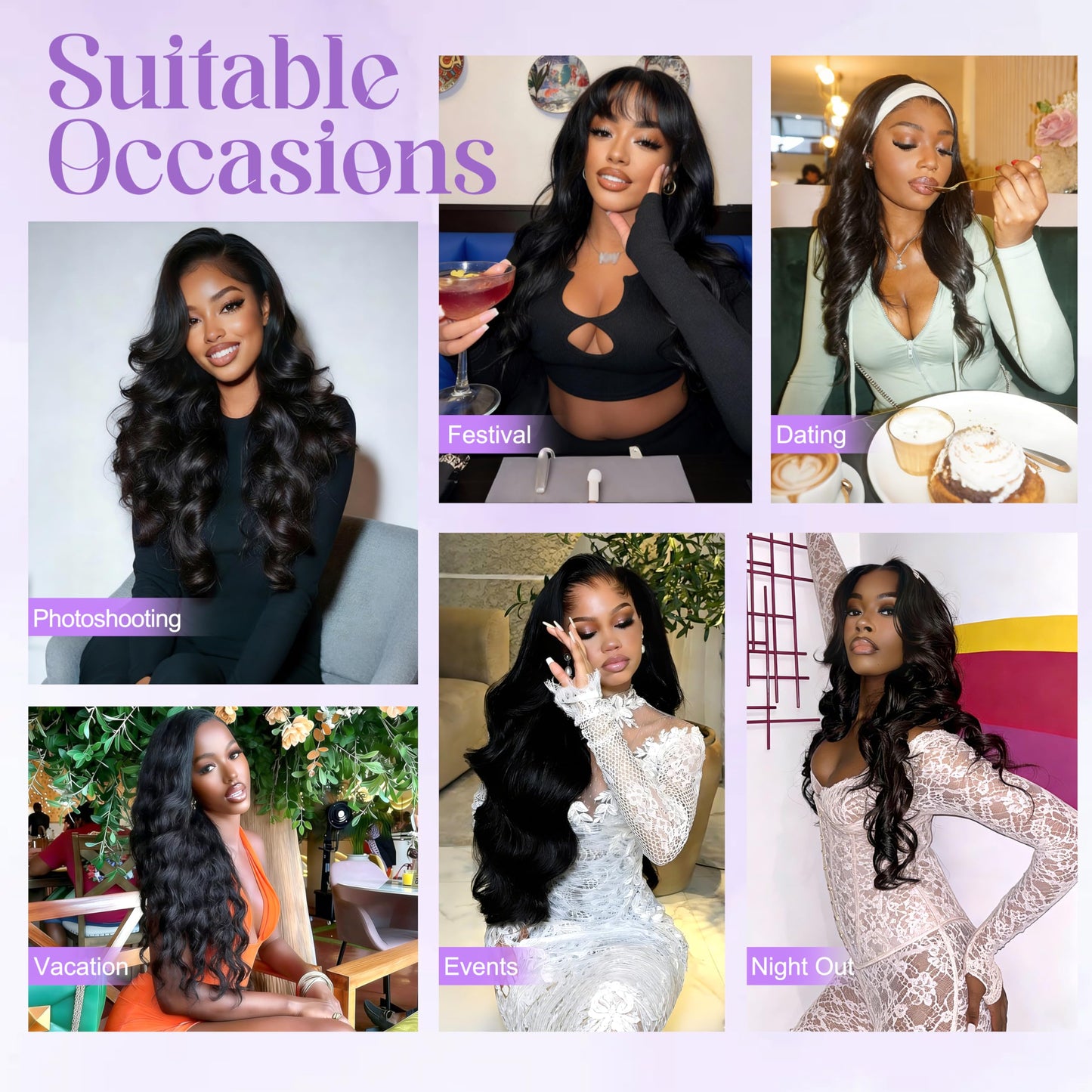 16A Body Wave Bundles Human Hair, 20 22 24 Inch 3Pcs Raw Bundles Human Hair Extensions, Direction Cuticles, Unprocessed Virgin Real Human Hair, Retains Silky Soft and Thick 3X Longer Lifespan,Reusable
