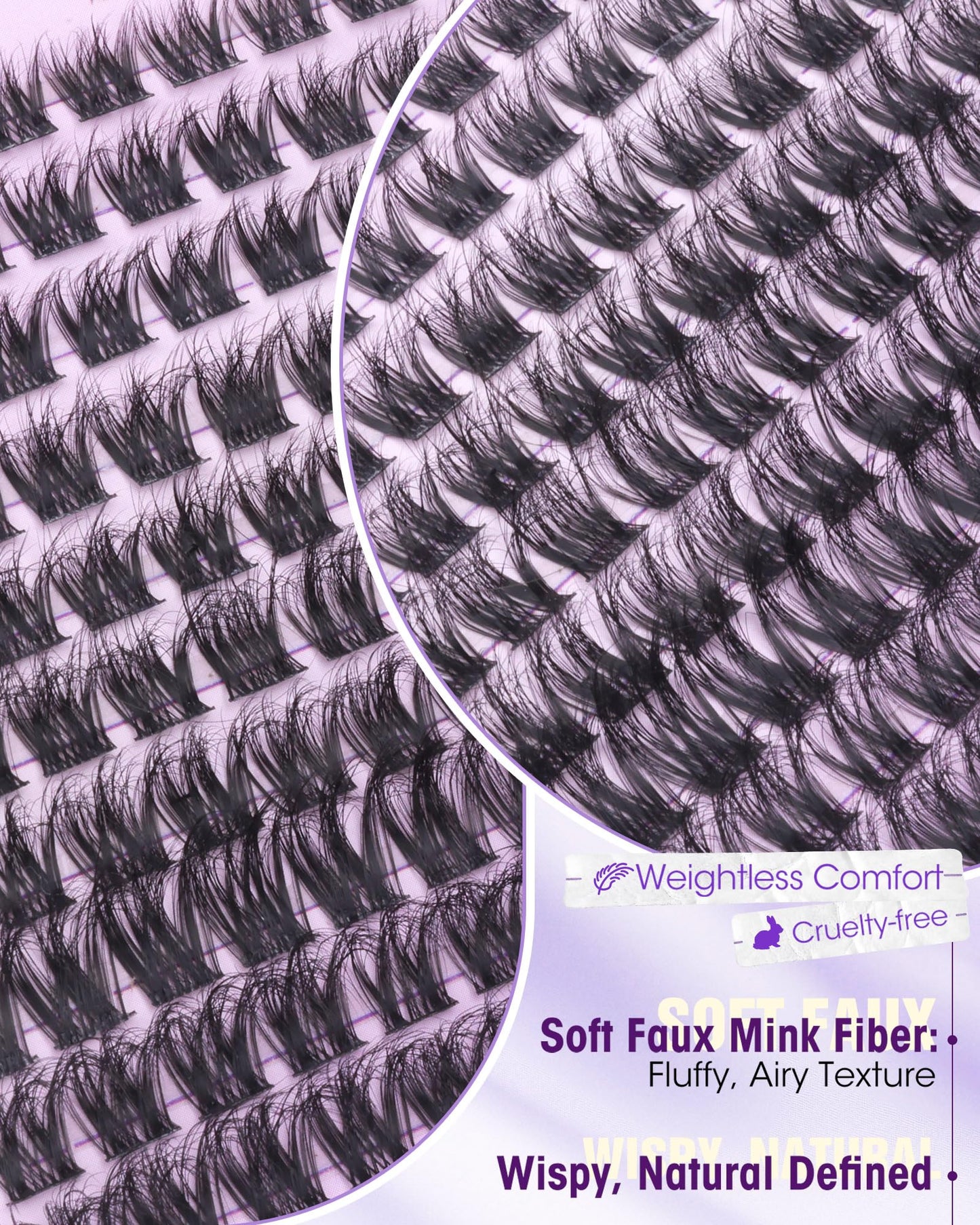 Wispy Lash Clusters 8–16mm Fluffy Natural Eyelash Clusters CC Curl Individual Lashes DIY Lash Extensions Clusters Faux Mink Lash Clusters by Yawamica