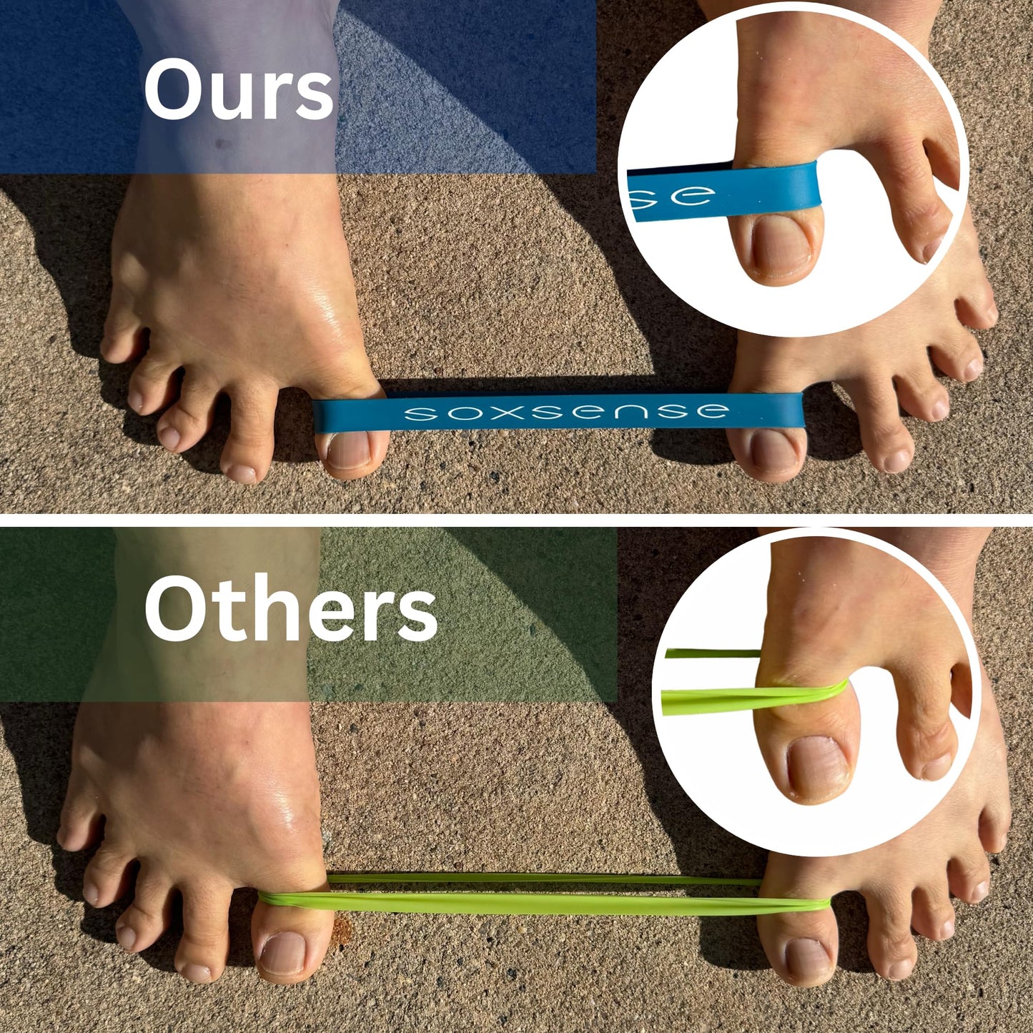 Soxsense Toe Stretcher Bands, Foot Exercise Resistance Bands, 2-Piece Set
