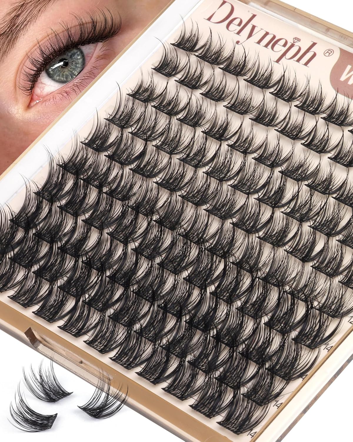 Wispy Eyelash Clusters - Natural Short Cluster Lash Extensions | 10-14mm DIY Individual Lashes
