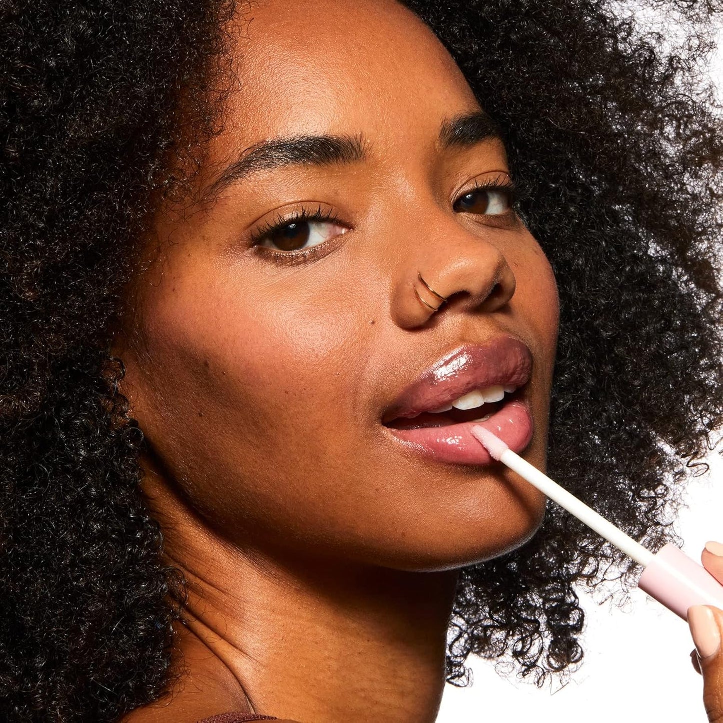 Vegan Collagen Lip Plumping Gloss - Hydrating Lip Plumper with Peptides & Coconut Oil | Non-Sticky, 0.22 fl oz