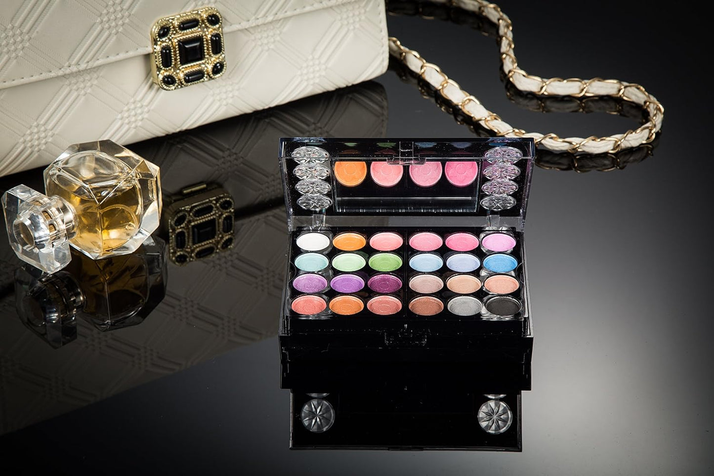 Eyeshadow Palette - 37 Highly Pigmented Colors | Shimmer & Matte Finish, Blush Brushes Included