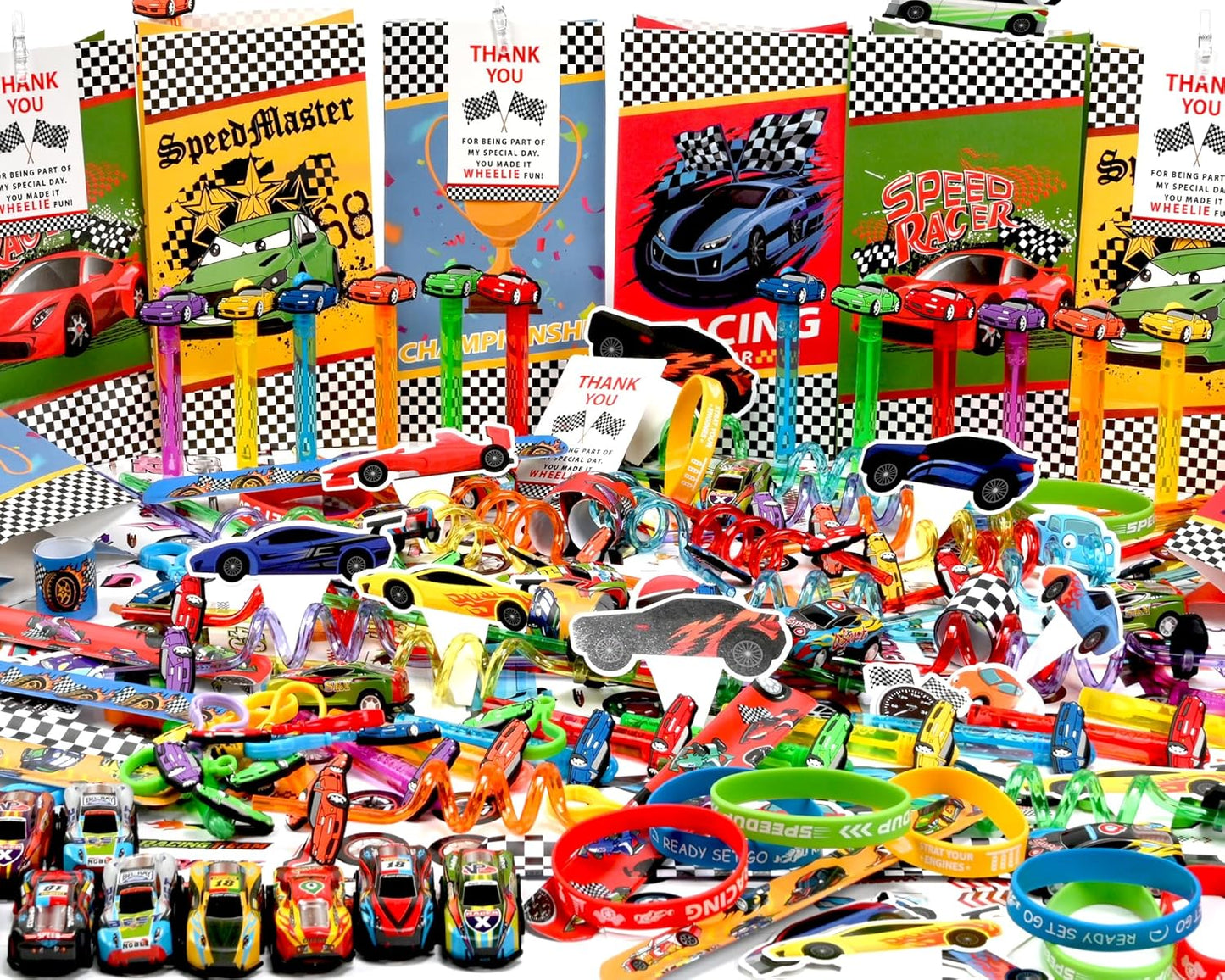 Race Car Birthday Party Favors - 232PCS Goodie Bag Stuffers & Decorations | Cars Theme Supplies