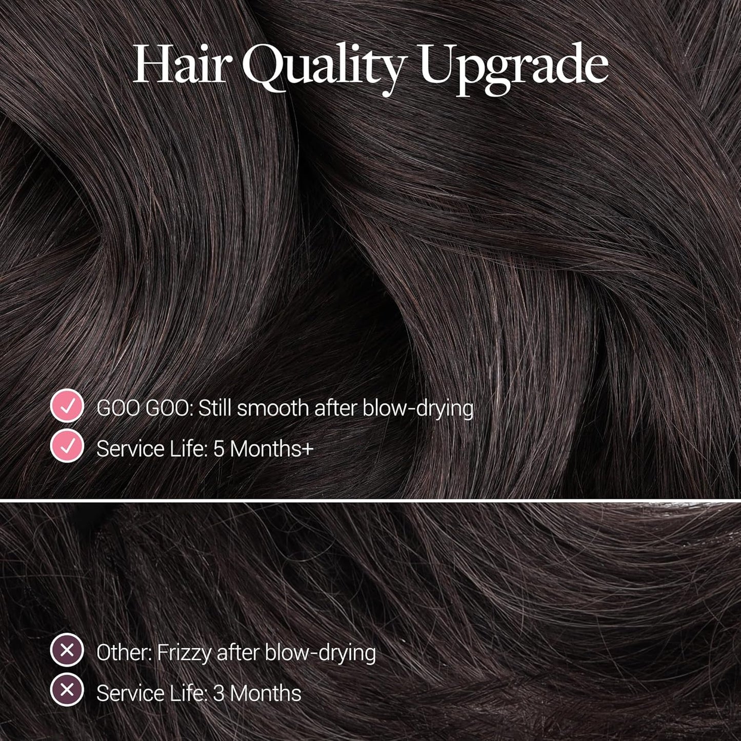 Invisi Edge Clip-In Hair Extensions Set - 16 Inch, 160g | Virgin Real Human Hair, #1B - 9 Pieces