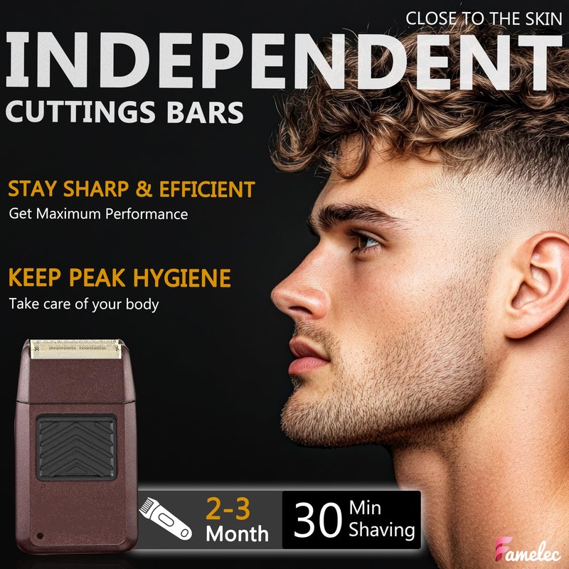FAMELEC Foil & Cutter Bar Assembly Replacement for Wahl Professional 5 Star Series Shaver Models 7031-100, 7043-100, High-Performance Shaver Accessories Compatible with Wahl Replacement Head