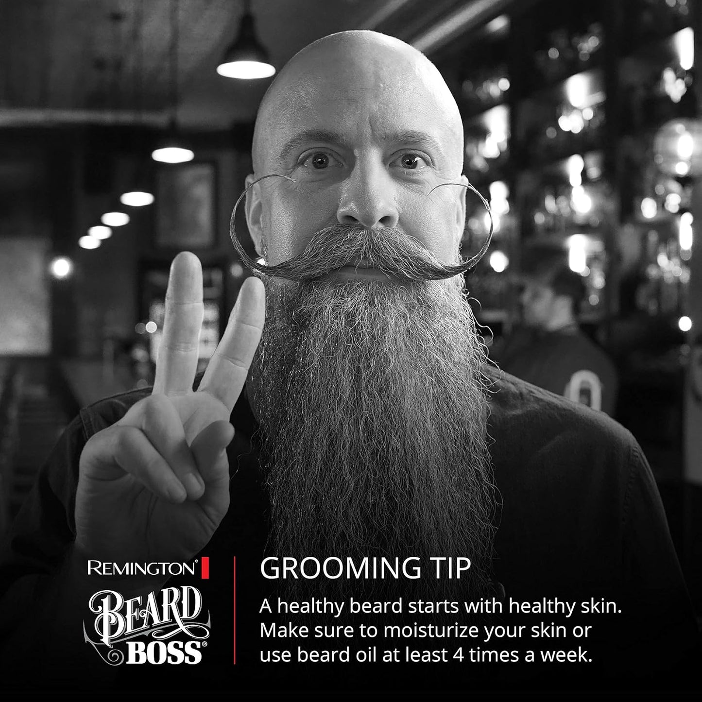 Remington Vacuum Beard Trimmer - 13 Length Settings, Rechargeable & Washable Blades | Adjustable Comb (2-18mm)