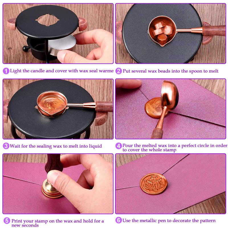 YIPLED 728PCS Wax Seal Stamp Kit with 24 Color(30 Pieces per Color) for Beginners, Ideal for Wedding Invitations, Christmas Letters, Craft Projects, Gift & Wine Sealing