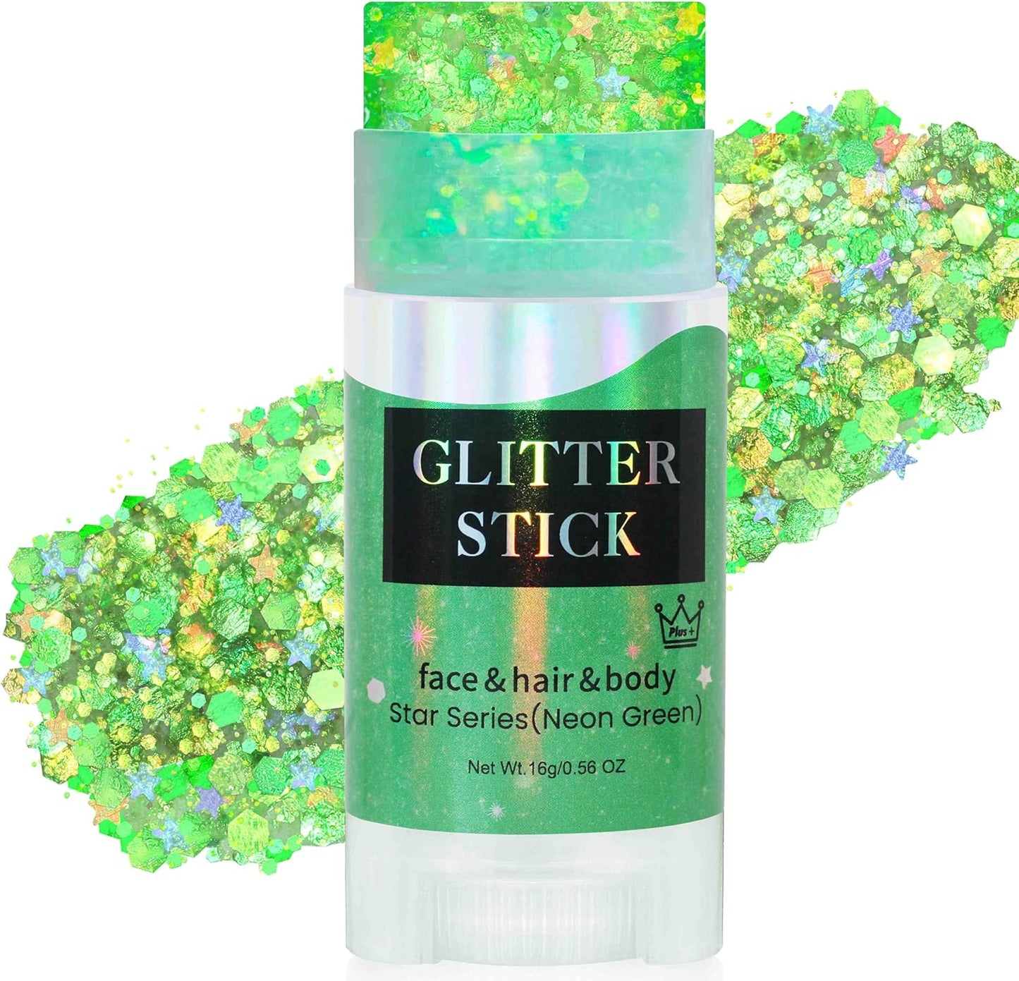 4th of July Hair Glitter Stick - Red, White & Blue Face Glitter for Patriotic Makeup | Independence Day Accessories