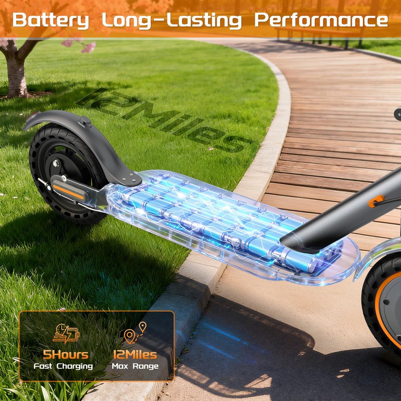 Maxshot Electric Scooter, 8.5" /10" /14" Tire, 16/19/22 Mph Top Speed, 12/16/21/27/28/49/50 Miles Long Range, Folding Escooter for Adults and Kids with Seat Bag, Dual Braking, Dual Suspension, App