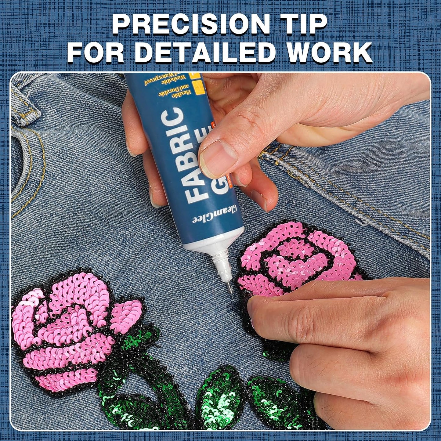 Permanent Fabric Glue - Extra Strong Washable Adhesive for Clothing Repairs, Crafts & Upholstery | 100ml (3.38 oz)