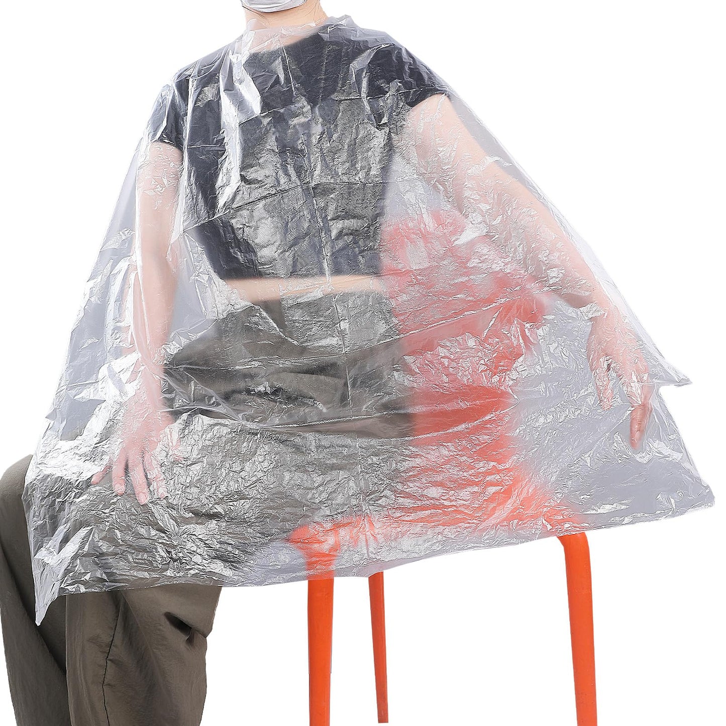 Tobeelec 200 Pcs Disposable Capes Hair Salon, 48 x 36 Inch Disposable Hair Salon Capes, Waterproof Barber Cape, Single Use Shampoo Hair Cutting Cape Dressing Apron for Barbershop & Salon Hairdressing