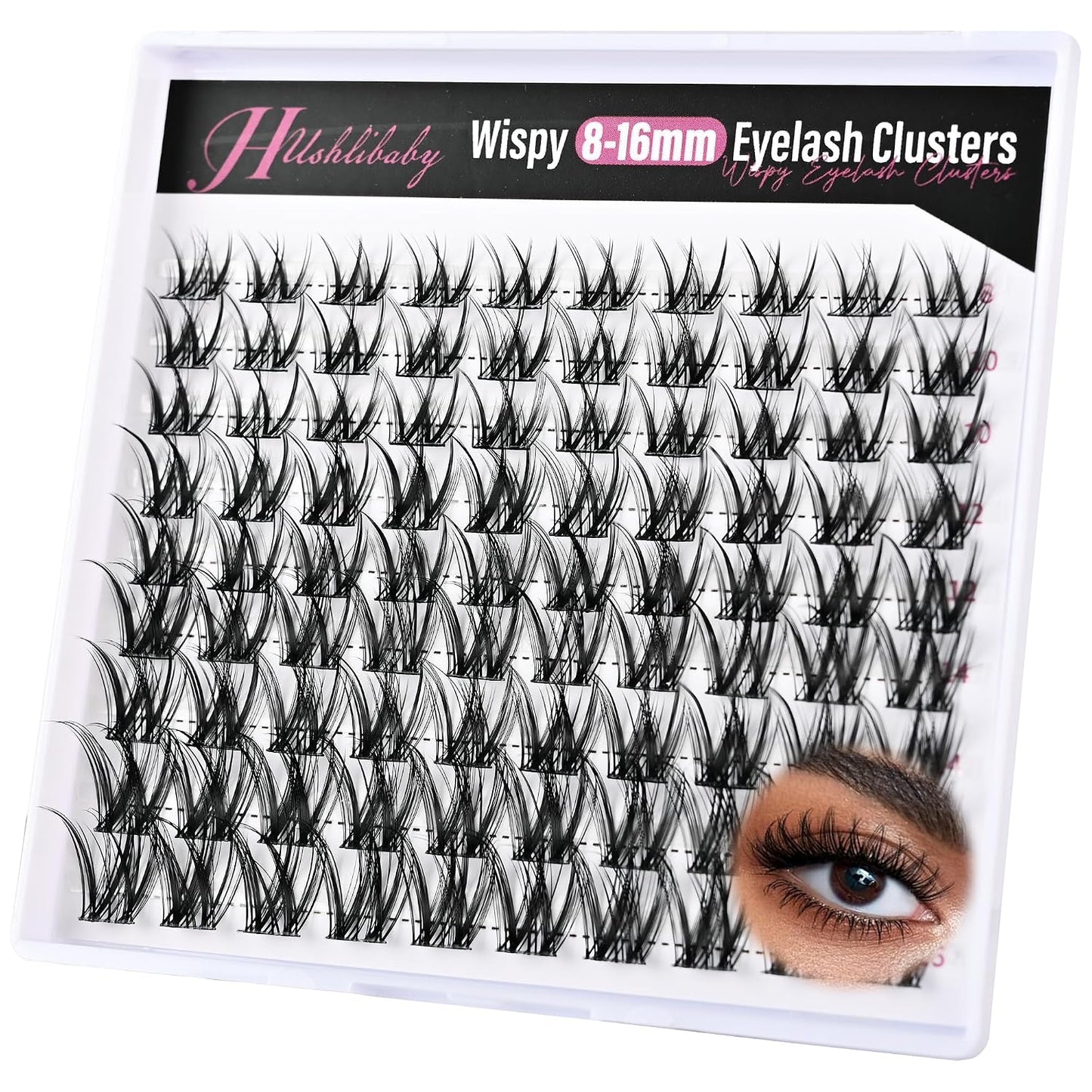 Lash Clusters - 100D & 200D Mega Thick Wispy Volume Lashes | 12-22mm, 280 Pcs Plant Fiber DIY Eyelash Extensions
