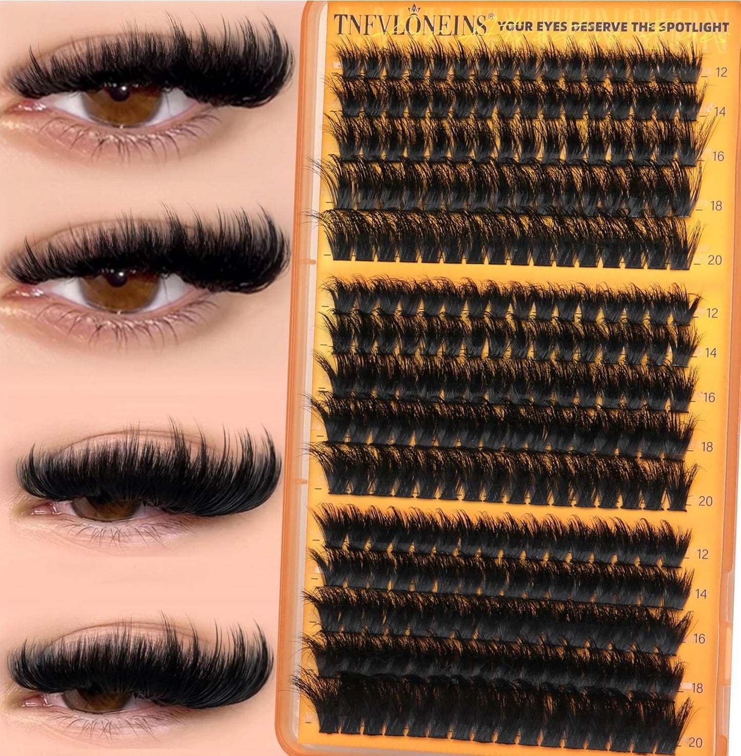 Lash Clusters - Wispy Spiky Individual Eyelash Extensions | DIY D Volume (10-16MM, 3 Styles)