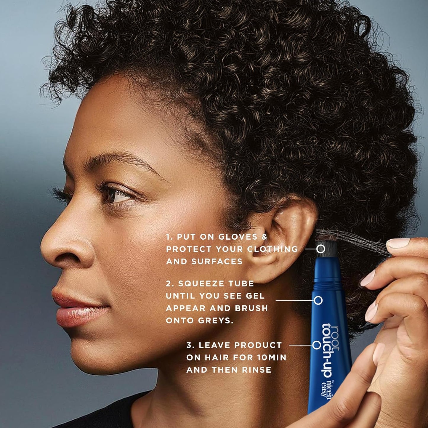 Clairol Root Touch-Up Hair Color Gel - Semi-Permanent Black | Blends Gray Hair | 2 oz