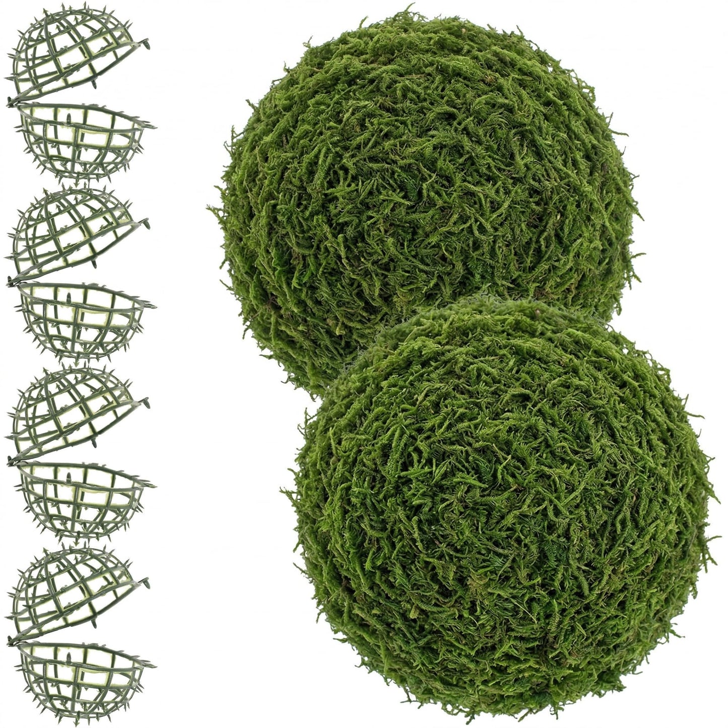 Housoutil 4 Inch Topiary Ball Frame for Artificial Plant Ball Support, 6Pcs Floral Sphere Cage for Flower Arrangement, Plastic Faux Greenery Frame Holder for Hanging Garden Wedding Decor