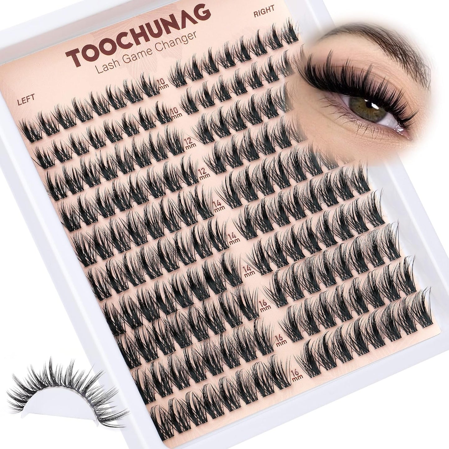 Wispy Lash Clusters - Natural 3D Eyelash Extensions for DIY Home Use | 7-15mm CD Curve