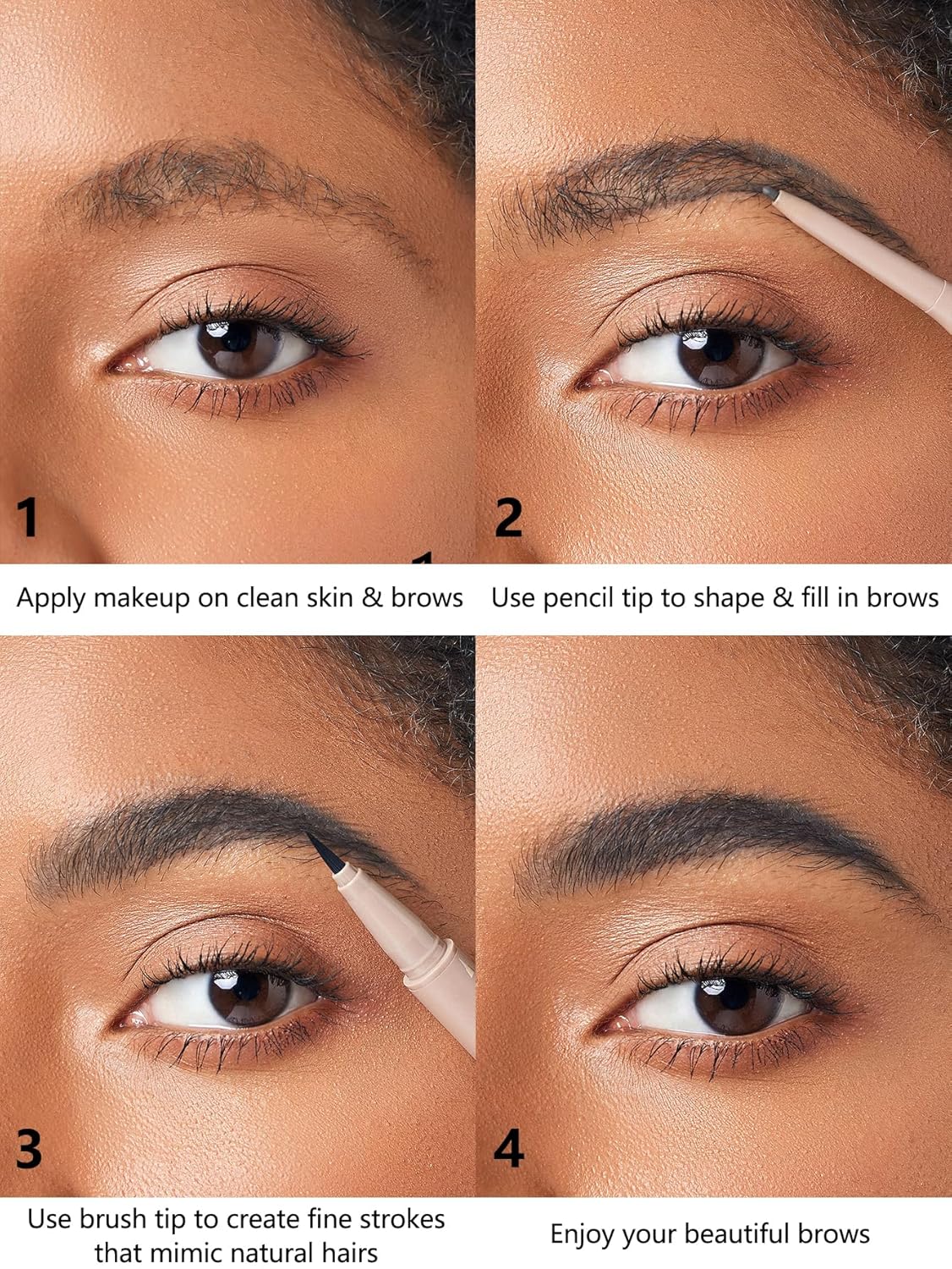 Dual-Sided Eyebrow Pencils | Cream Waterproof & Long-Lasting Makeup - 03 Taupe