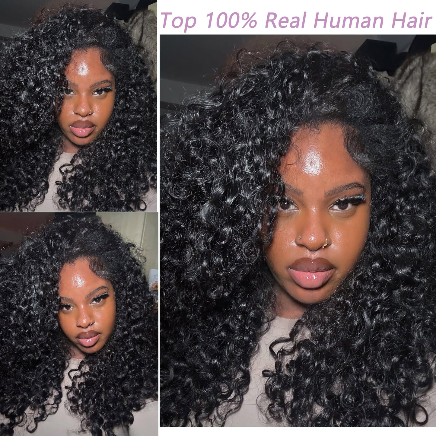 Sdferlin 12A Burmese Curly Bundles Human Hair 3C4A 100% Unprocessed 20 22 24 Inch Curly Human Hair Bundles Water Wave Quick Weave with Spiral Curly End Hair Extensions