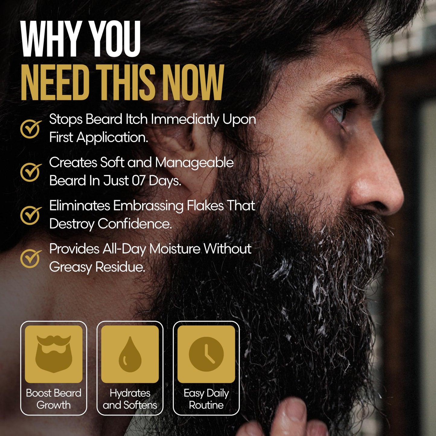 The Beard Growth Kit - Essential Grooming Set with Balm, Oil, Wash & Conditioner for Men - Surtr's Fury Platinum Collection