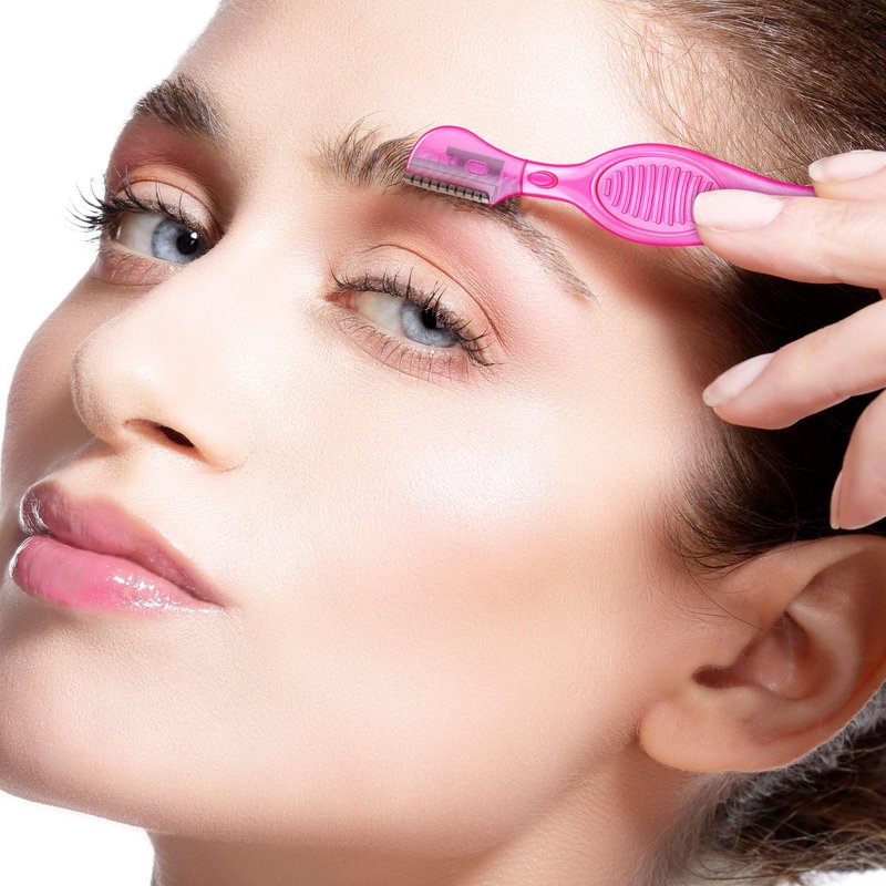 Mudder 28 Pcs Eyebrow Razor Knife Shaver Trimmer Shaver Multipurpose Exfoliating Tool Facial Hair Removal for Women Valentine Gift Giving
