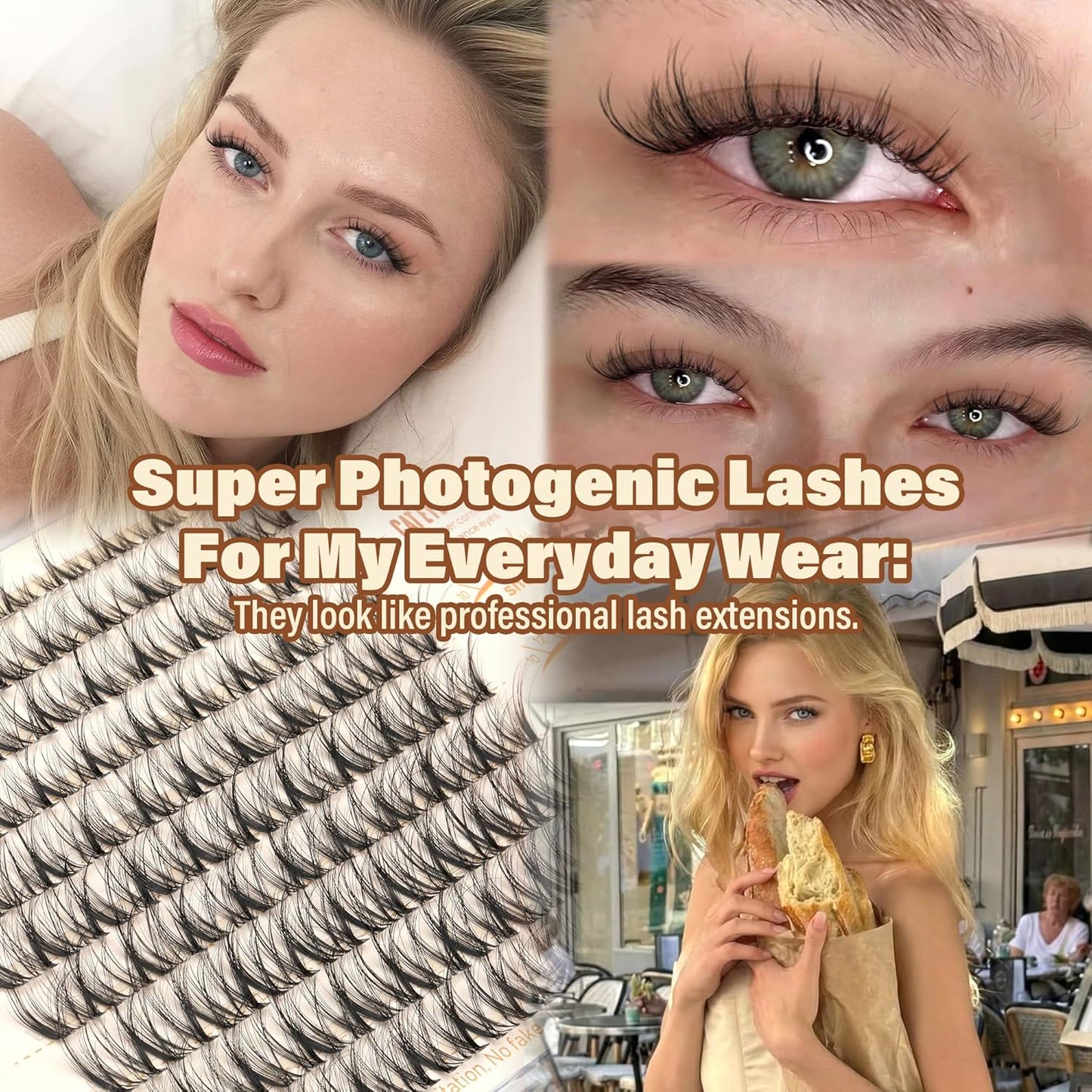 Spider Lashes Clusters - Natural Fluffy Eyelash Extensions | DD Curl Wispy Individual Lashes 10-16mm