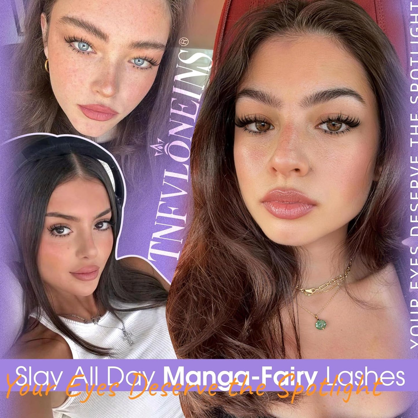 Fairy Lash Clusters - Manga Eyelash Extensions with Bottom Lashes | Natural Wispy Spikes for Daily Makeup